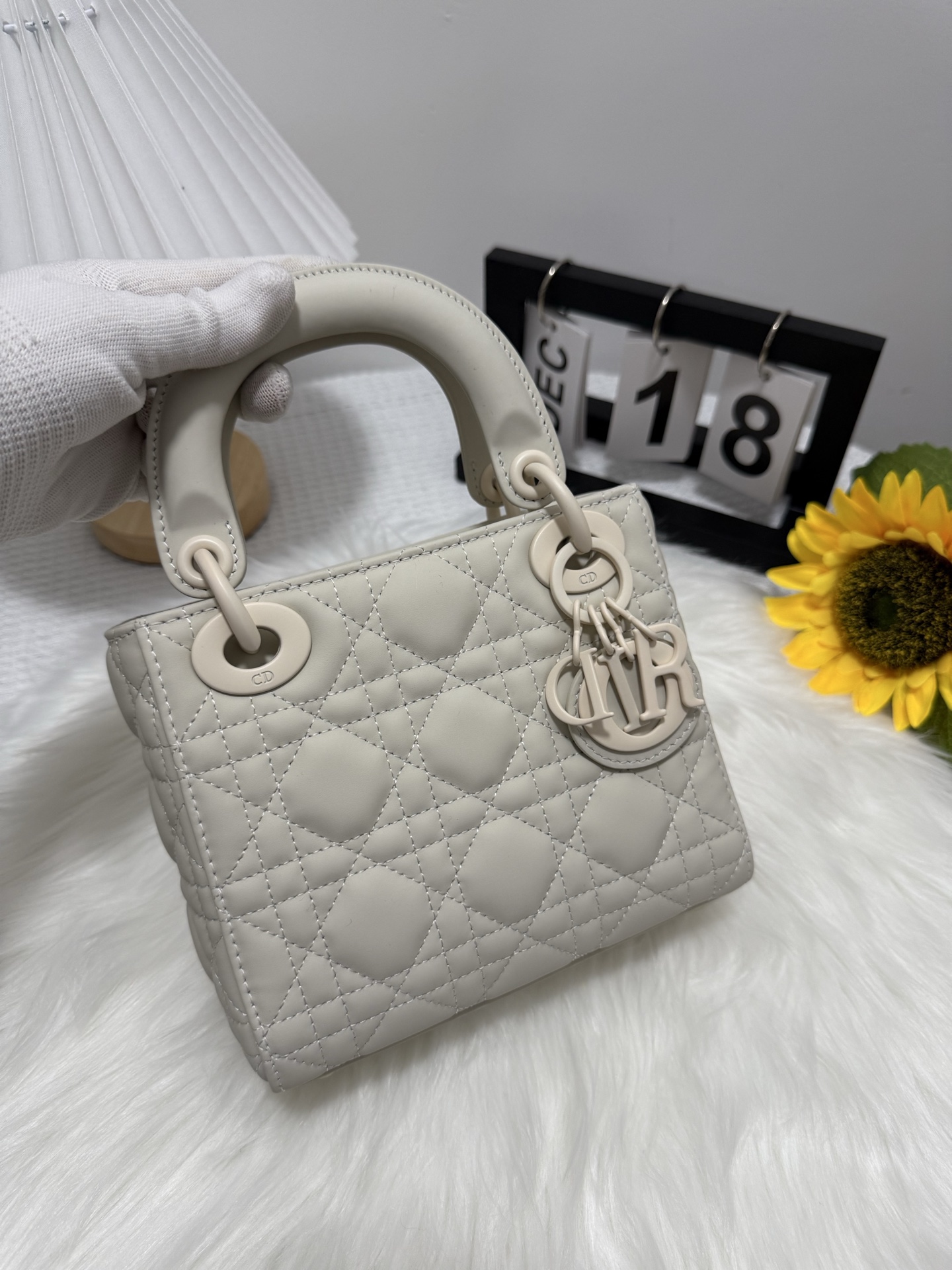 Lady Dior Mini Bag White Frosted Cannage Lambskin with Chain 2 i1747586638684 1622 0 0