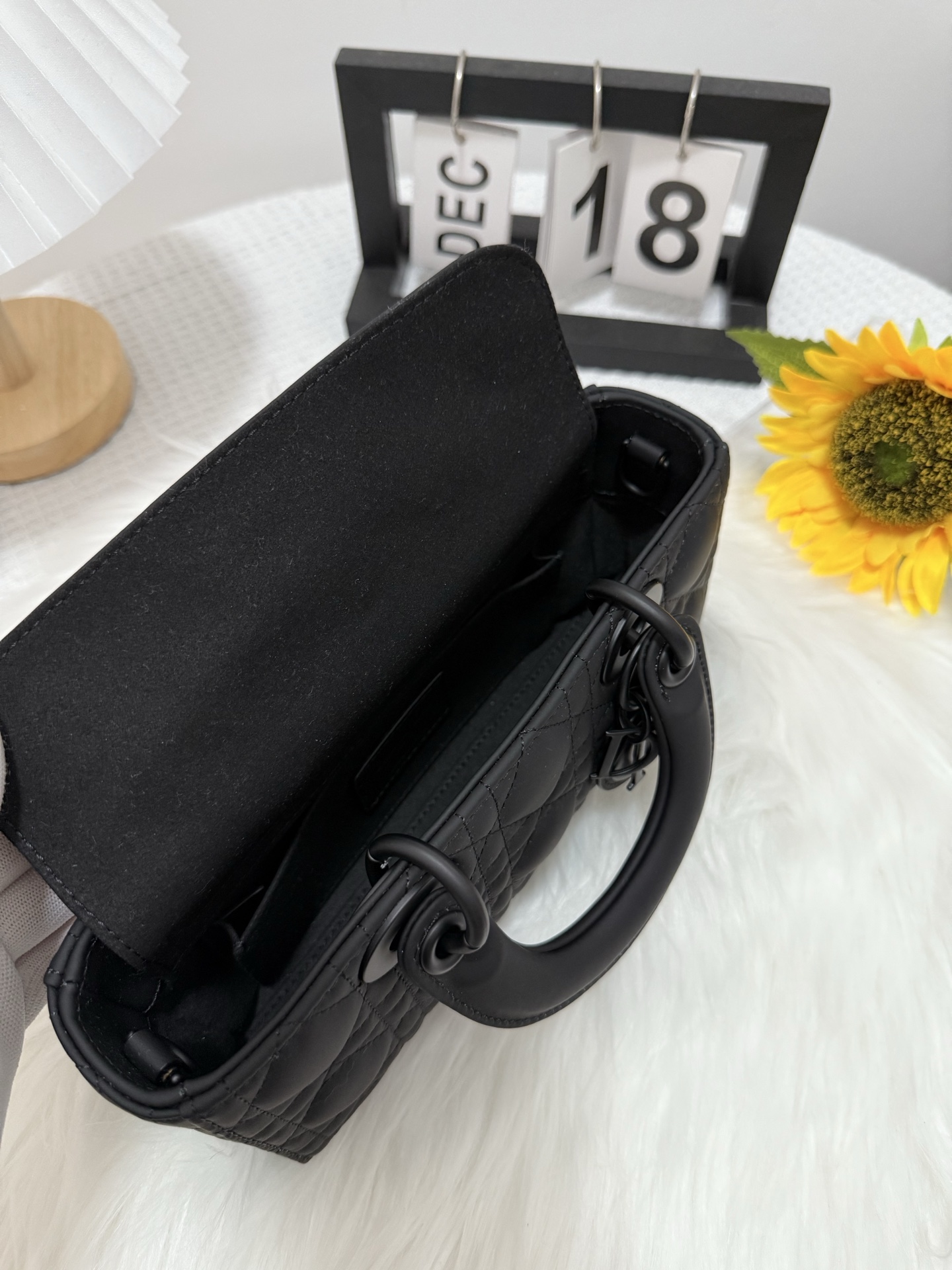 Elegant Black D-Joy Lambskin Bag with Chic Cannage Stitching 6 i1747587792913 3516 0 5
