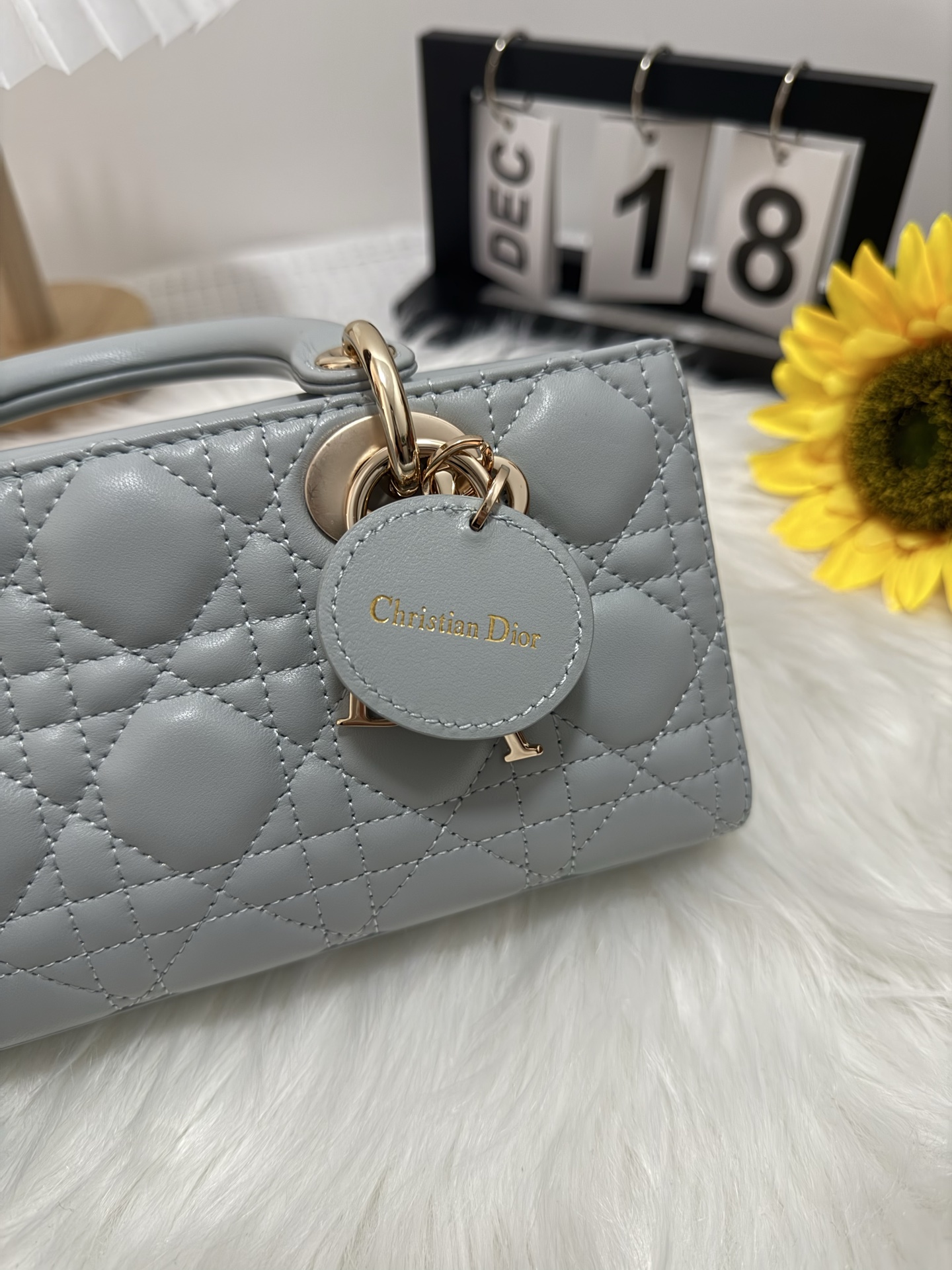 Dior D-Joy Bag, Lake Blue Lambskin, Iconic Cannage Stitching, Small Size 9 i1747587836989 6898 0 7