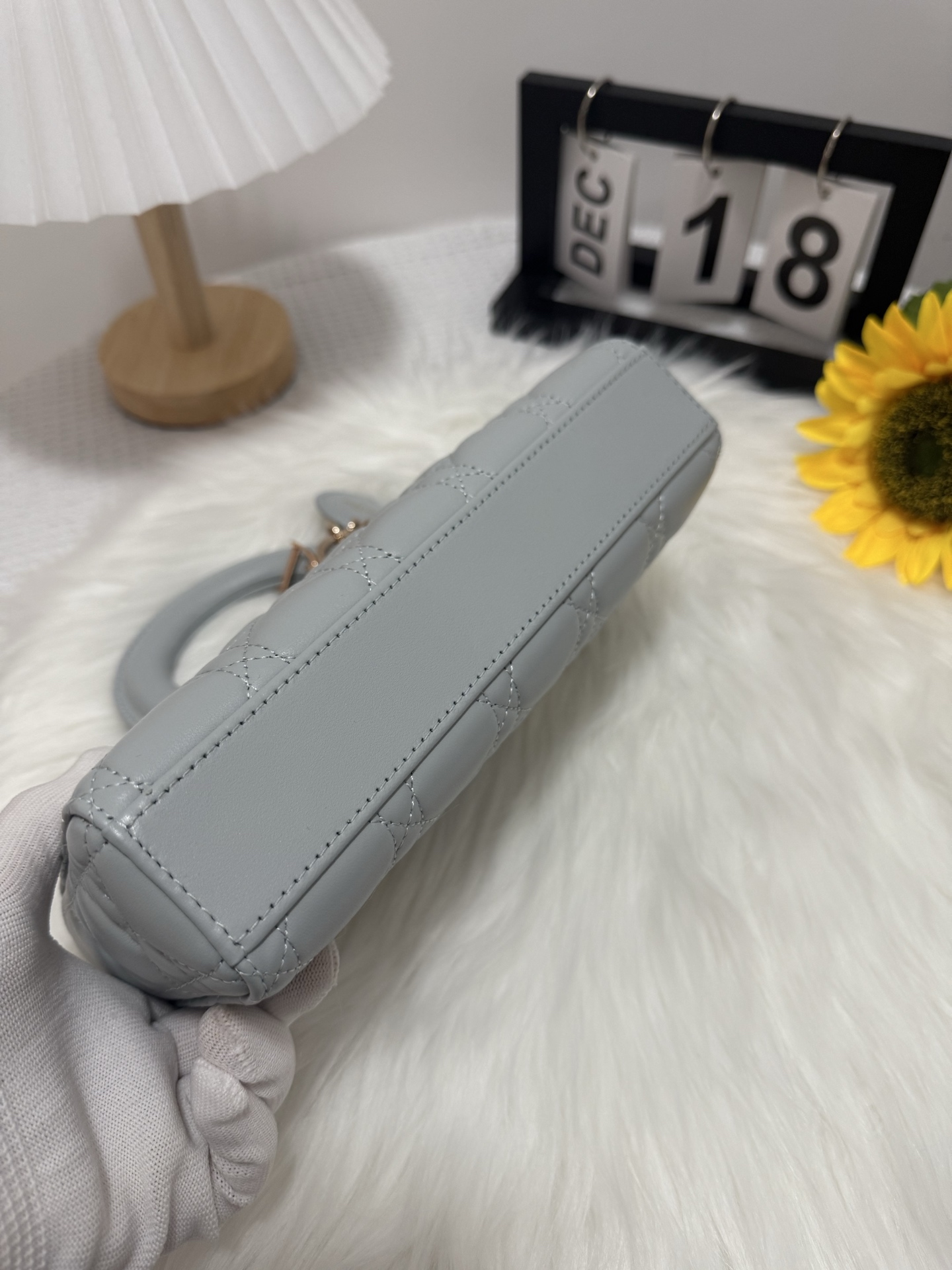 Dior D-Joy Bag, Lake Blue Lambskin, Iconic Cannage Stitching, Small Size 5 i1747587837203 1701 0 3