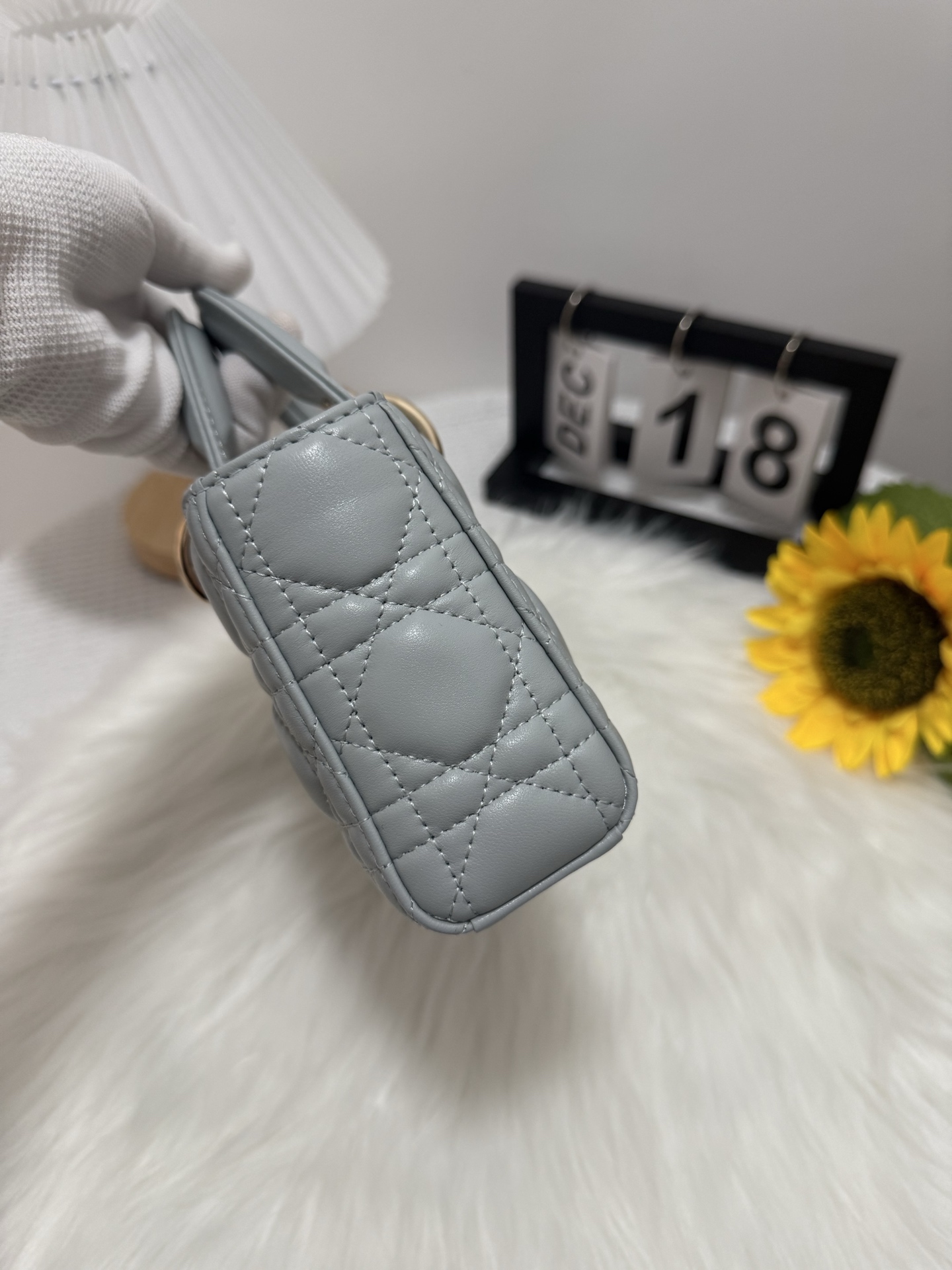 Dior D-Joy Bag, Lake Blue Lambskin, Iconic Cannage Stitching, Small Size 3 i1747587837234 829 0 1