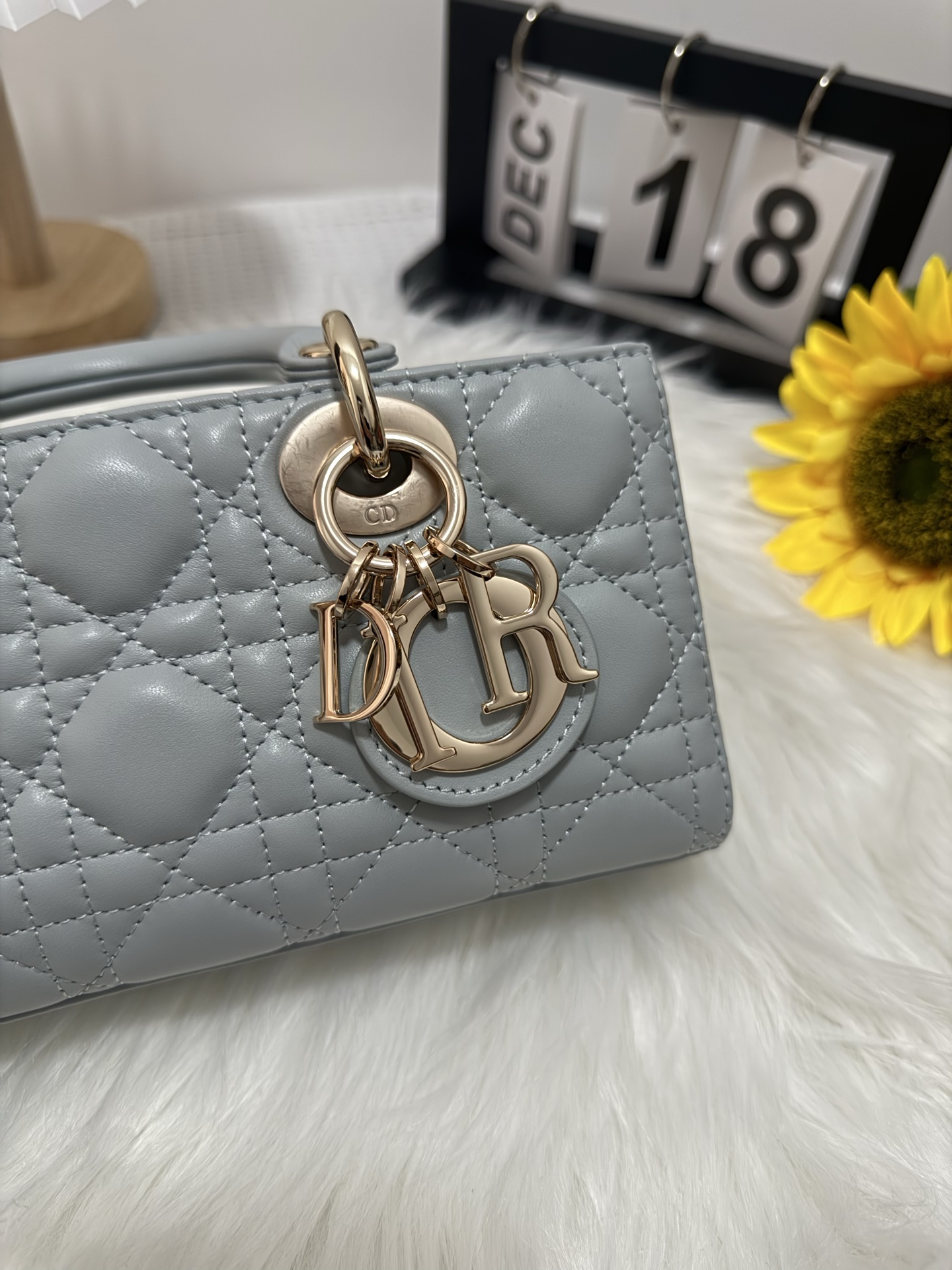 Dior D-Joy Bag, Lake Blue Lambskin, Iconic Cannage Stitching, Small Size 8 i1747587838297 4941 0 6
