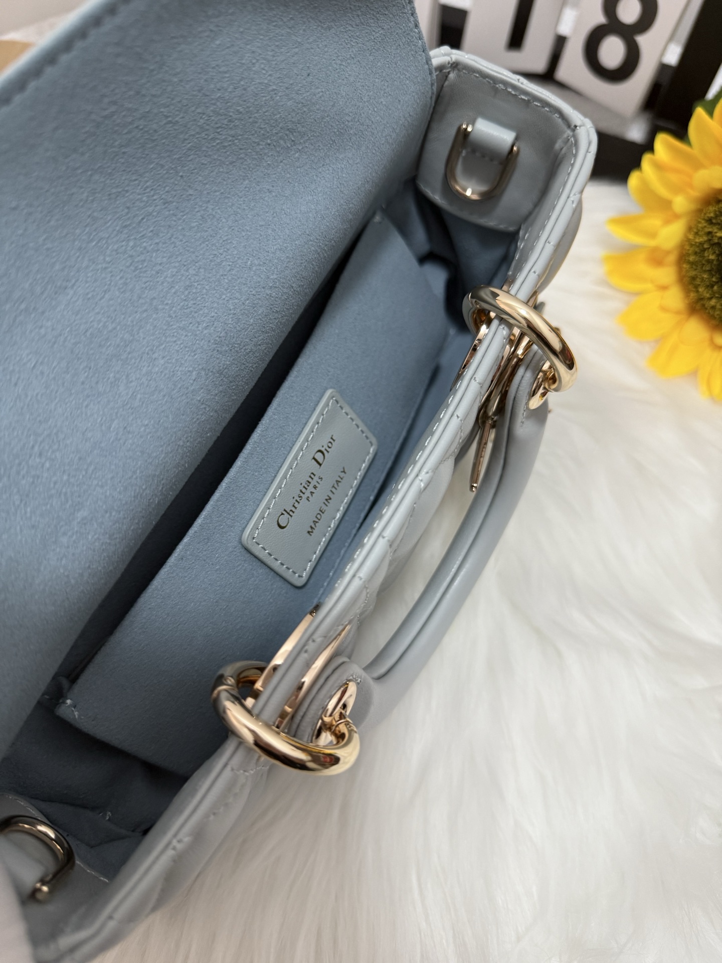 Dior D-Joy Bag, Lake Blue Lambskin, Iconic Cannage Stitching, Small Size 7 i1747587838424 2006 0 5