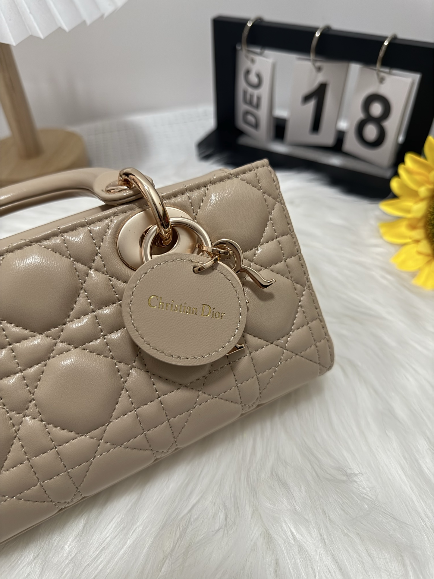 Dior D-Joy Micro Bag Lambskin Cannage Almond Beige with Gold Hardware 9 i1747588026239 1387 0 7