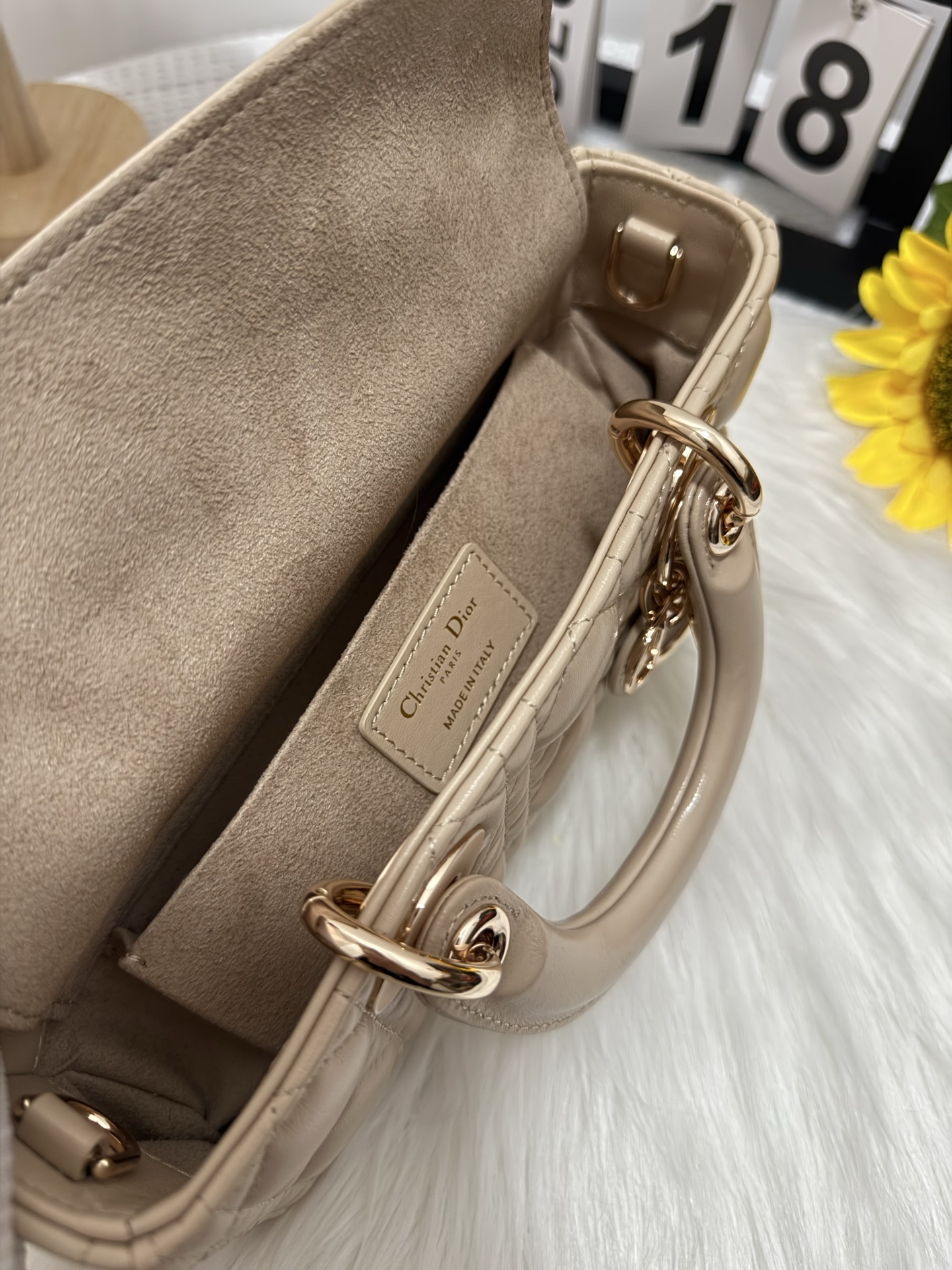 Dior D-Joy Micro Bag Lambskin Cannage Almond Beige with Gold Hardware 7 i1747588026326 2247 0 5