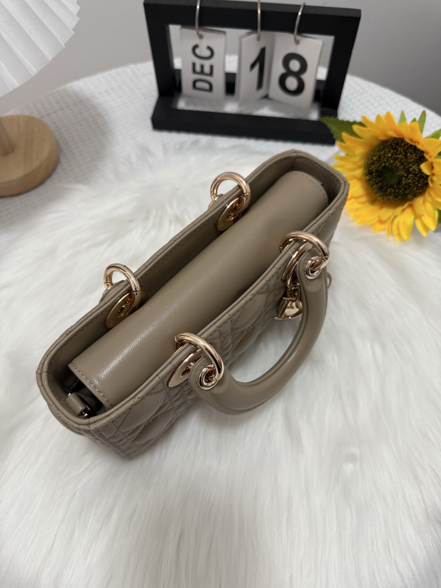 Dior D-Joy Small Bag in Latte Lambskin with Cannage Stitching 5 i1747588158357 6572 0 4