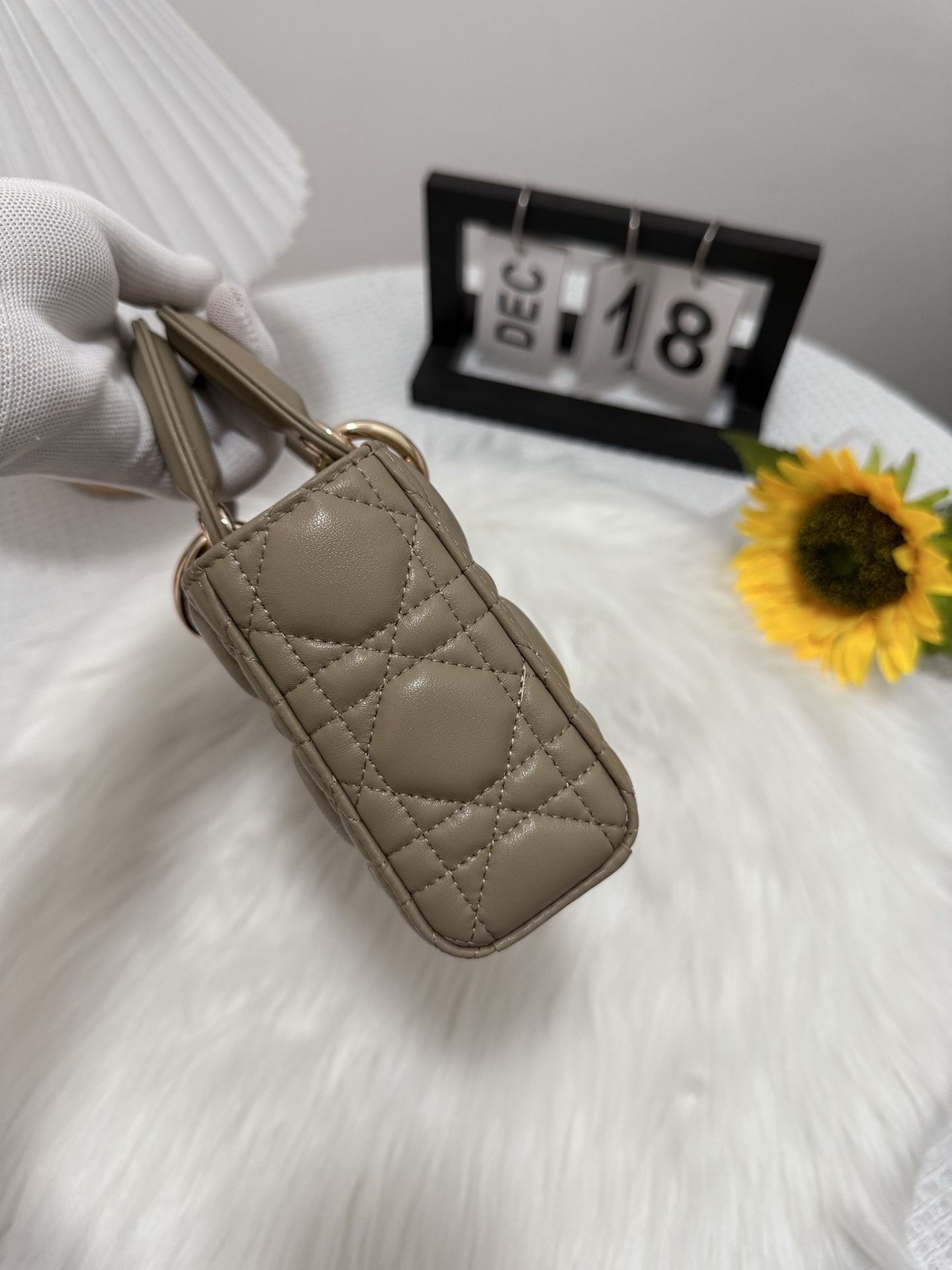 Dior D-Joy Small Bag in Latte Lambskin with Cannage Stitching 2 i1747588159577 7856 0 1