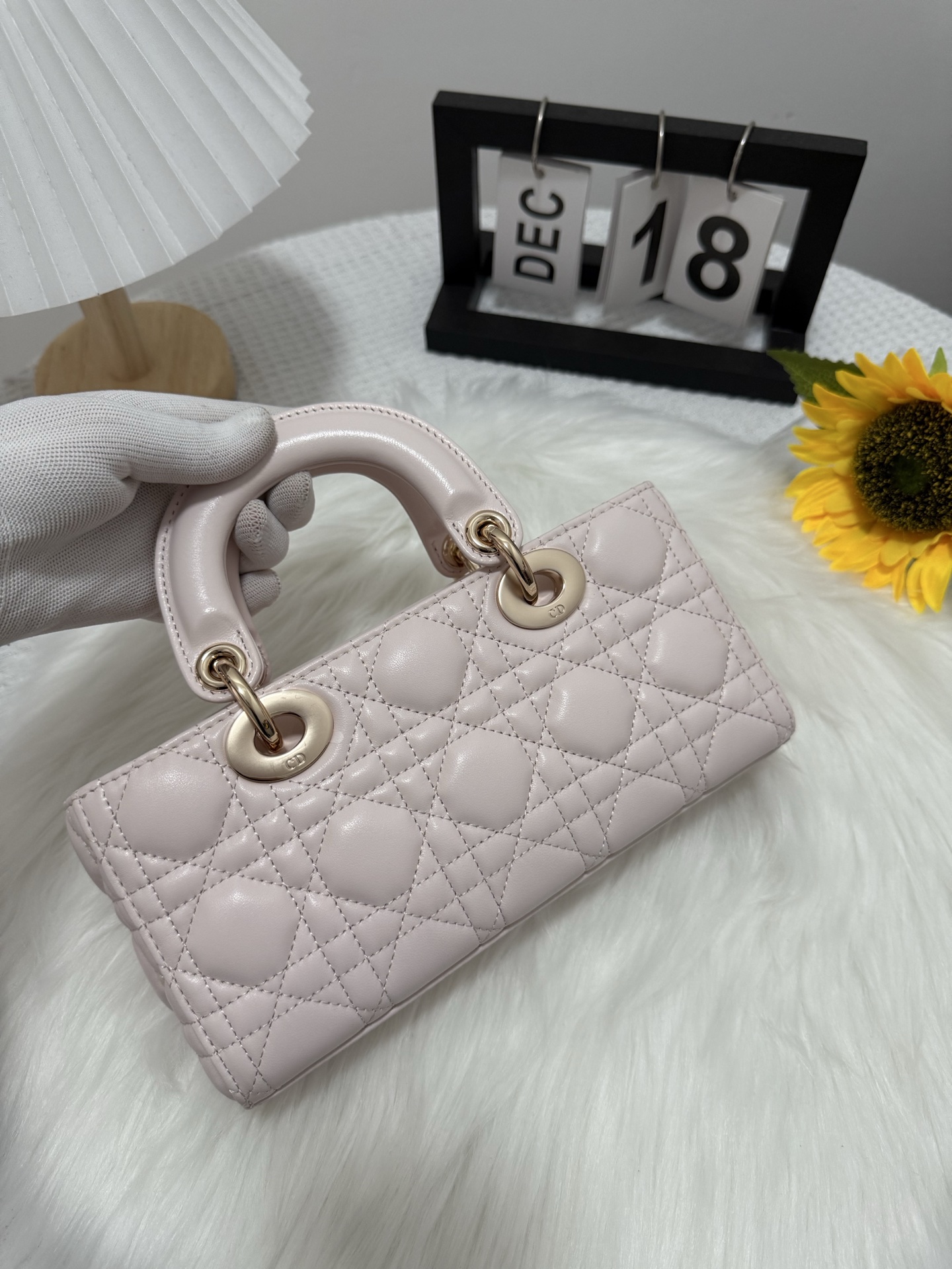 Dior D-Joy Small Bag Sakura Pink Lambskin with Cannage Stitching 3 i1747588174885 1666 0 2