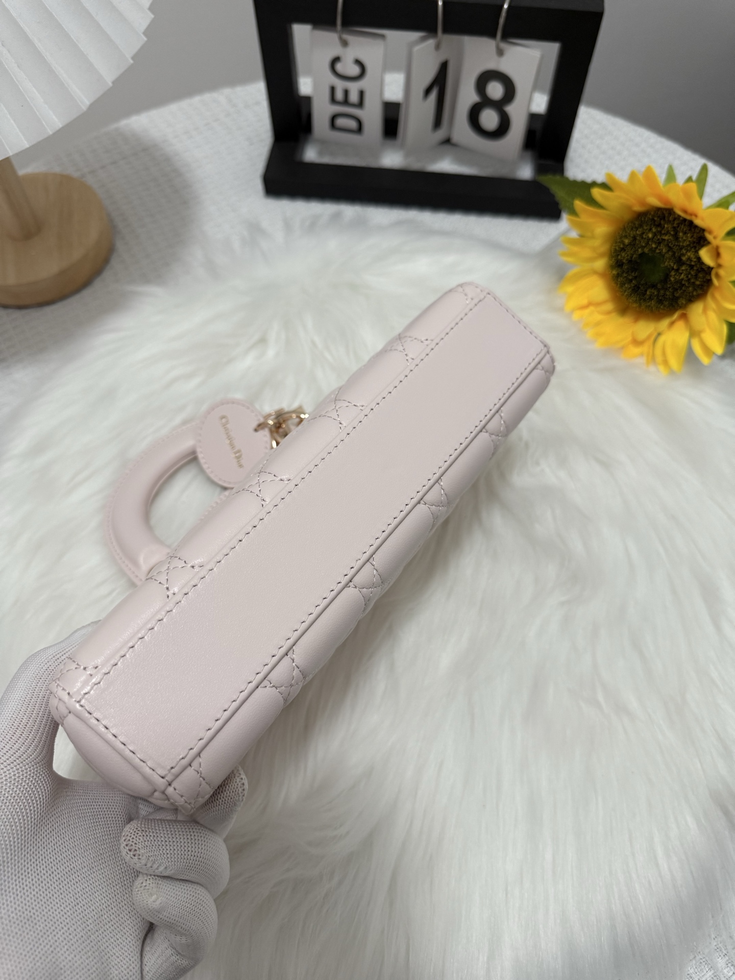 Dior D-Joy Small Bag Sakura Pink Lambskin with Cannage Stitching 4 i1747588174932 8397 0 3