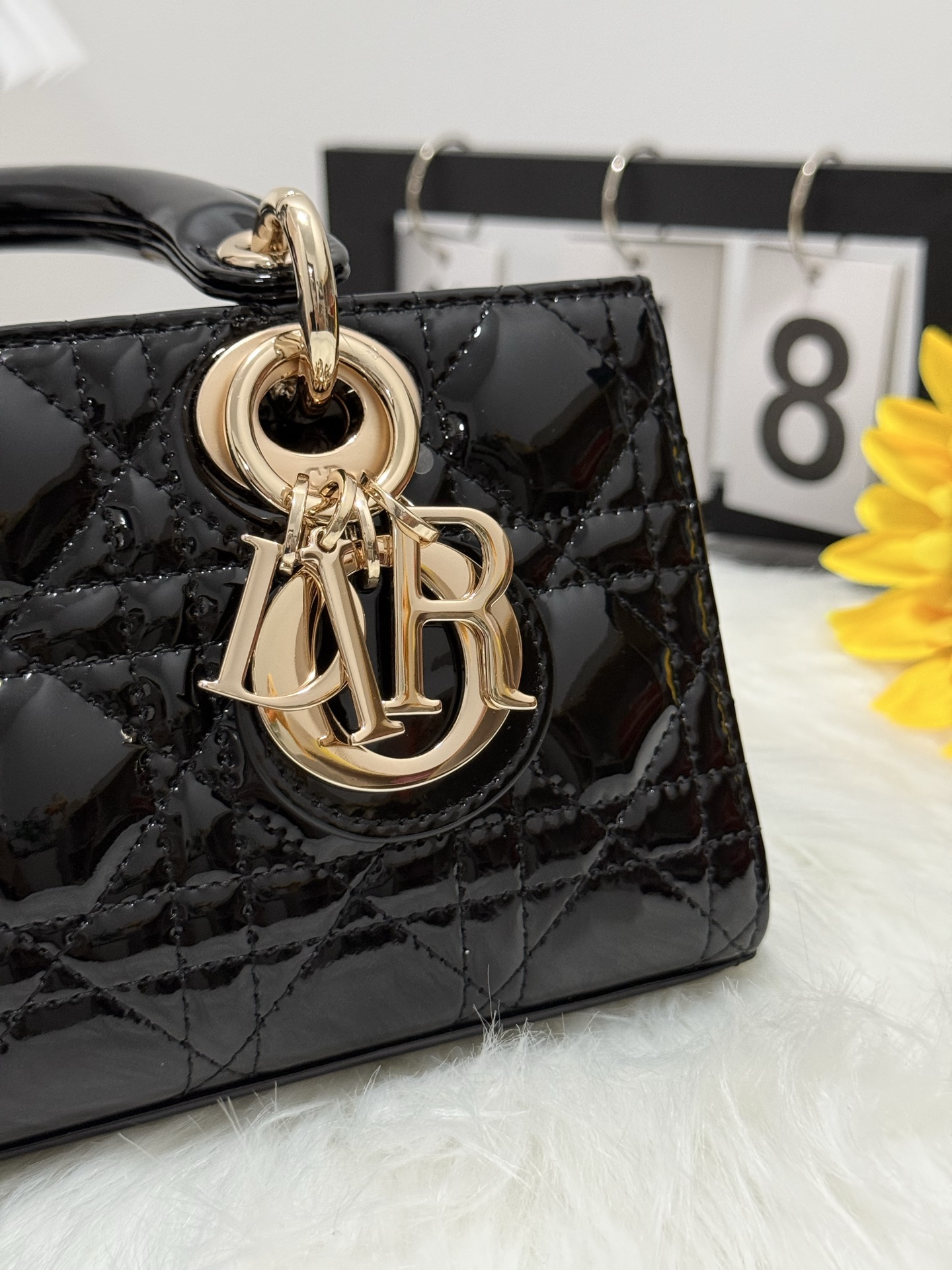 Dior D-Joy Small Black Patent Leather Bag with Dual Straps 7 i1747588240911 6699 0 6
