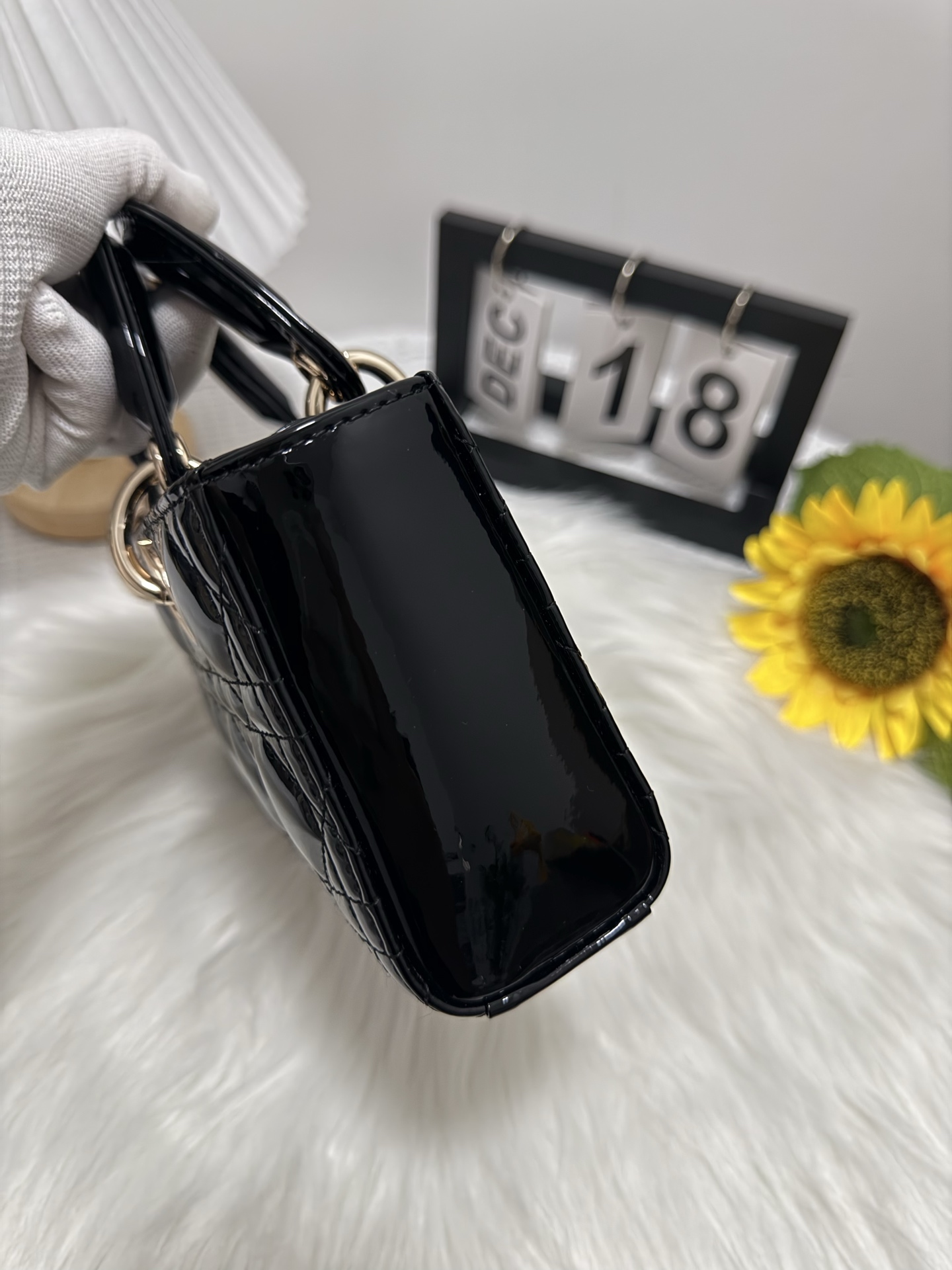 Dior D-Joy Small Black Patent Leather Bag with Dual Straps 2 i1747588240932 451 0 1