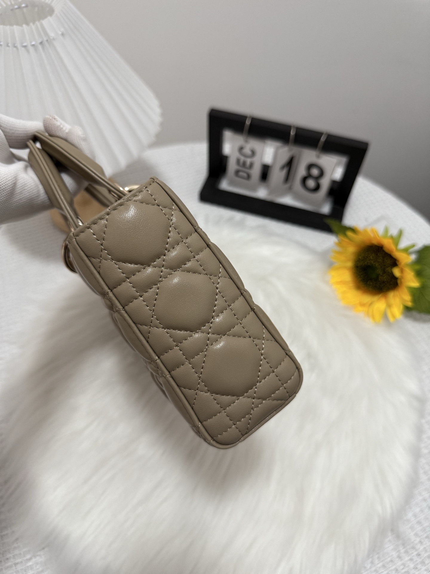 Dior D-Joy Lambskin Bag, Large, Milk Tea Color with Dual Straps, 26x6x14 cm 2 i1747588387966 6376 0 1