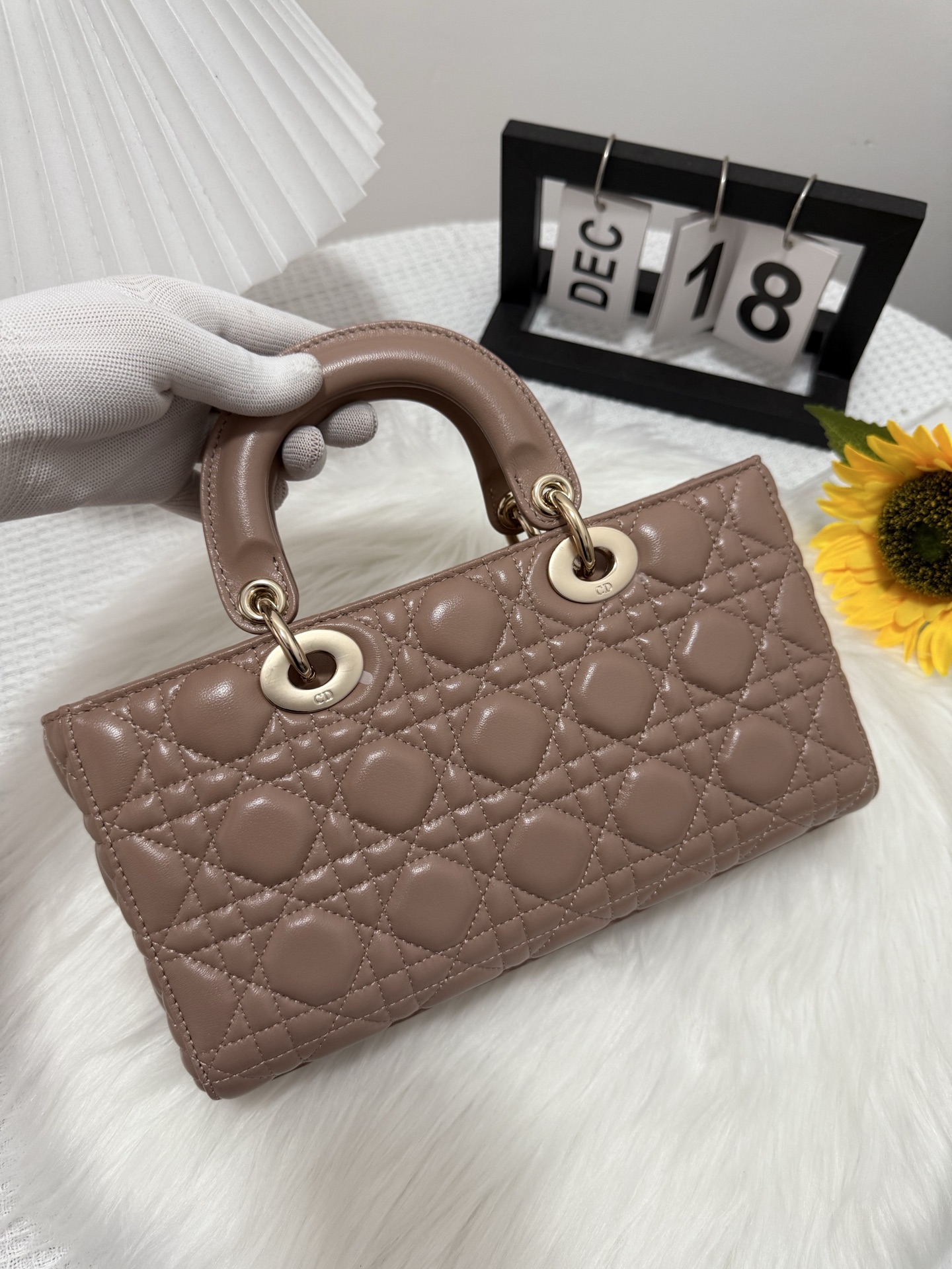 D-Joy Lambskin Quilted Bag, Elegant Design, Multiple Straps, Size 26*6*14cm 4 i1747588699786 1186 0 2