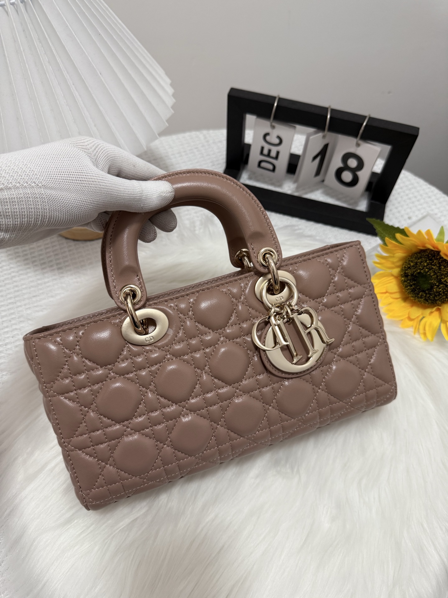 D-Joy Lambskin Quilted Bag, Elegant Design, Multiple Straps, Size 26*6*14cm 2 i1747588699827 4612 0 0