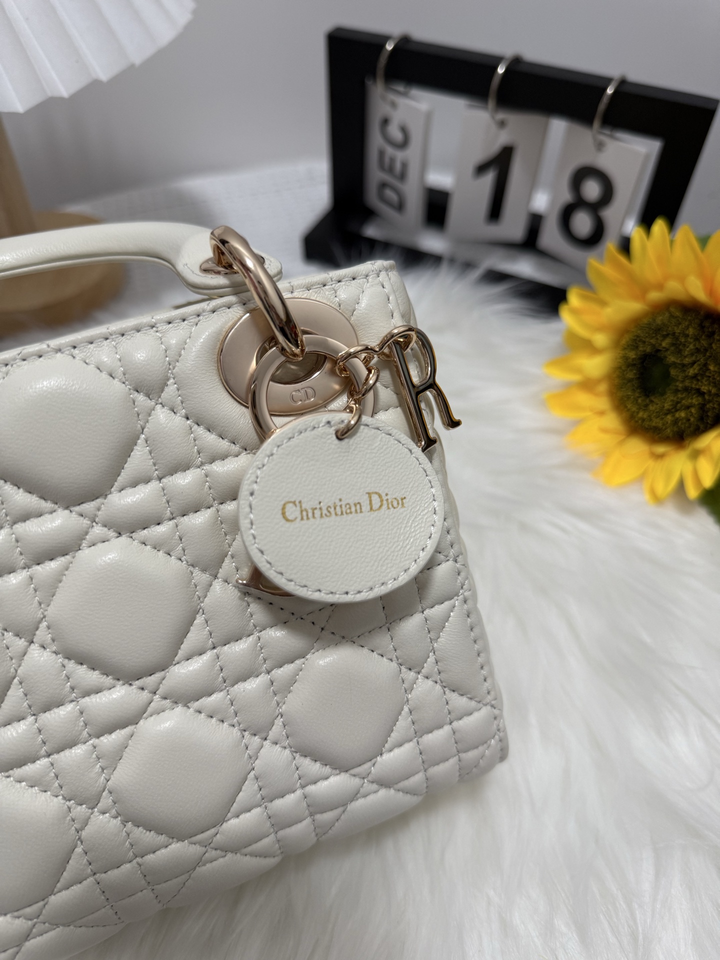 Lady Dior White Gold Mini Bag, Iconic Cannage Stitching, Removable Chain 9 i1747589100263 8312 0 7