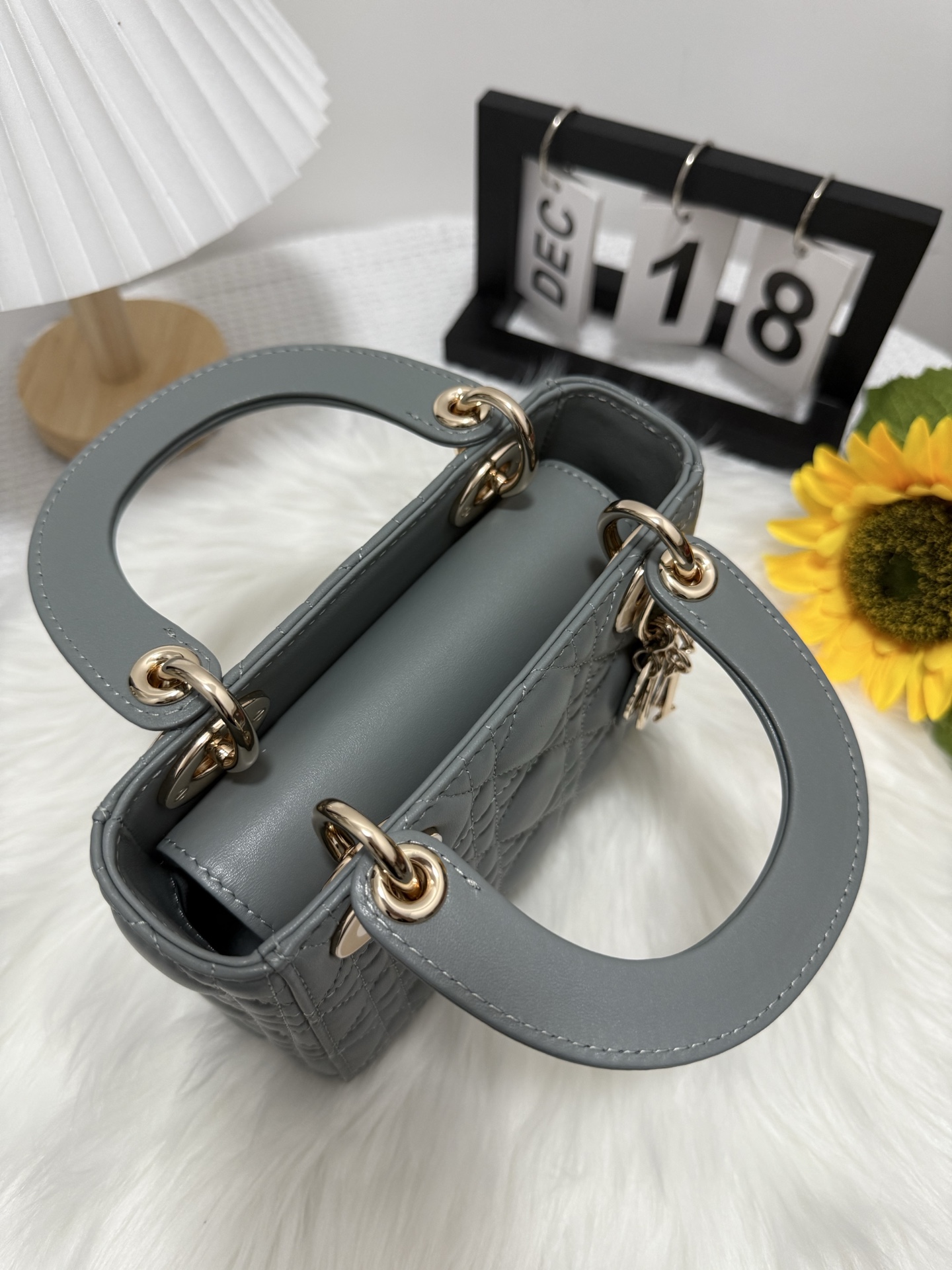 Lady Dior Mini Bag Gray Cannage Lambskin – Iconic Style, Detachable Chain 5 i1747589299259 1686 0 4