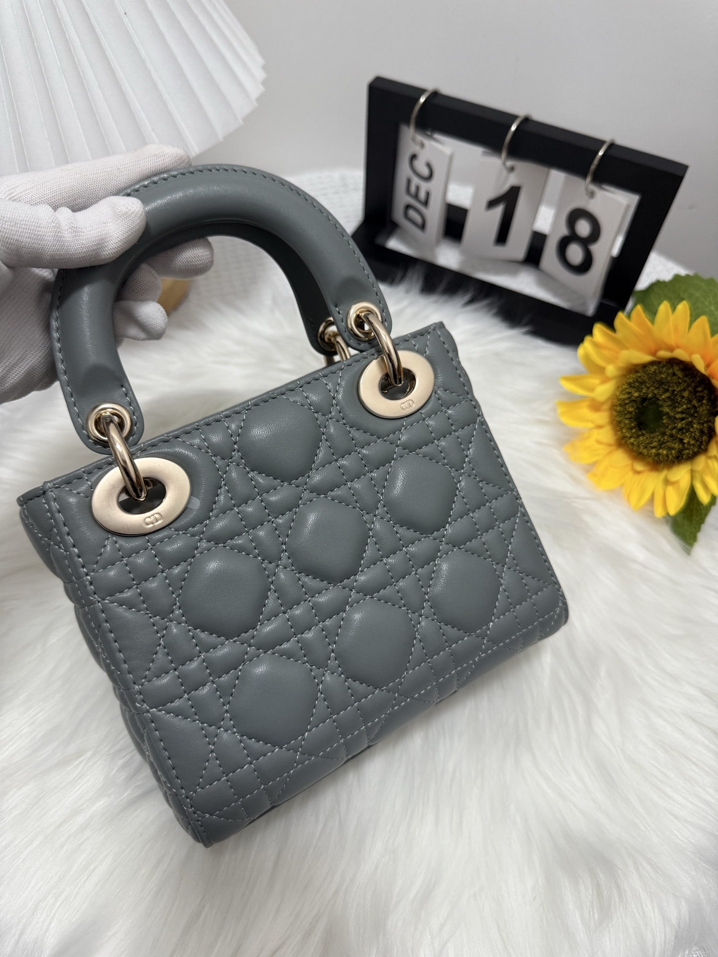 Lady Dior Mini Bag Gray Cannage Lambskin – Iconic Style, Detachable Chain 3 i1747589300253 2242 0 2