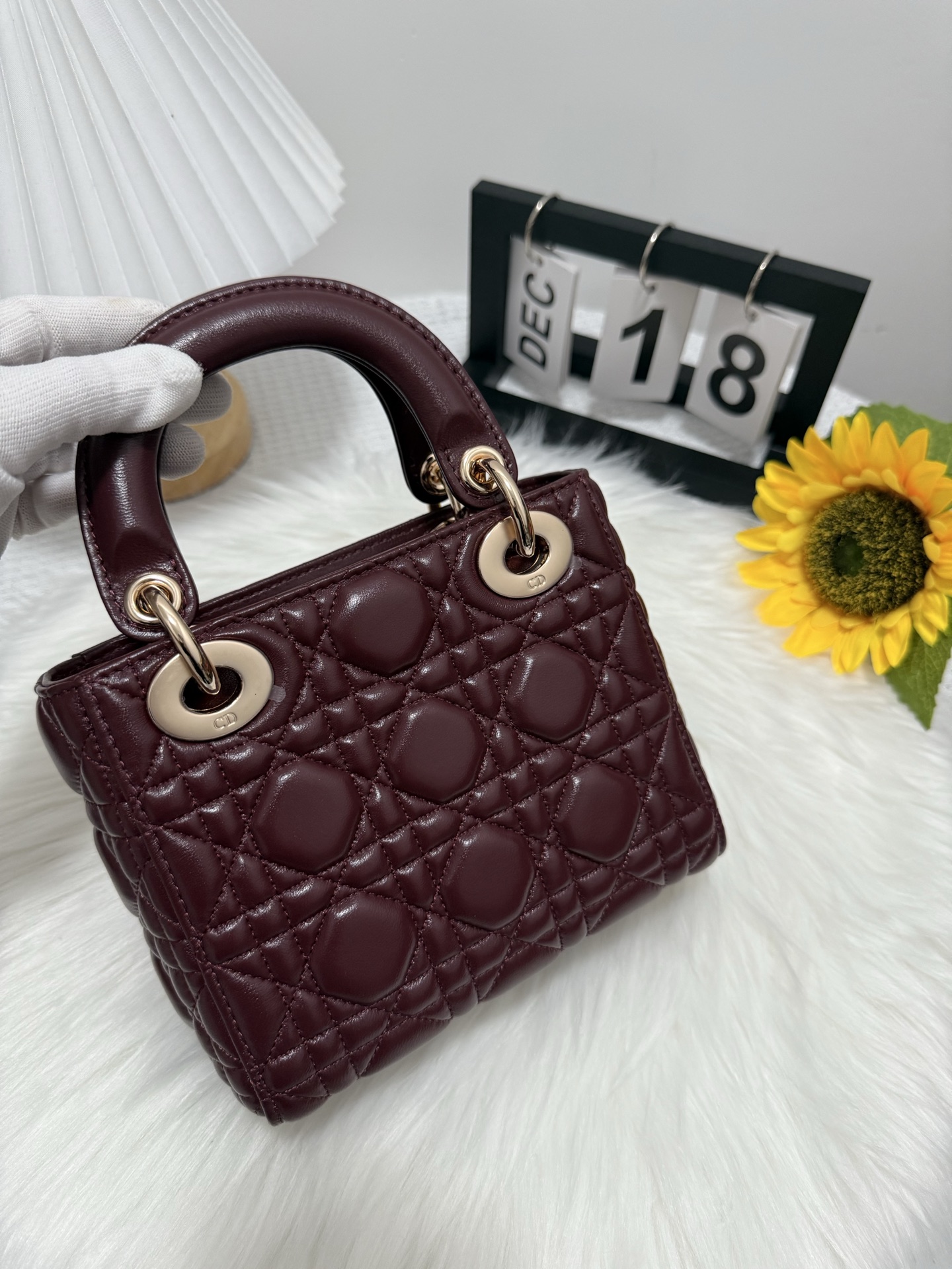 Lady Dior Mini Wine Red Cannage Lambskin Bag with Chain Strap 3 i1747589333603 1547 0 2