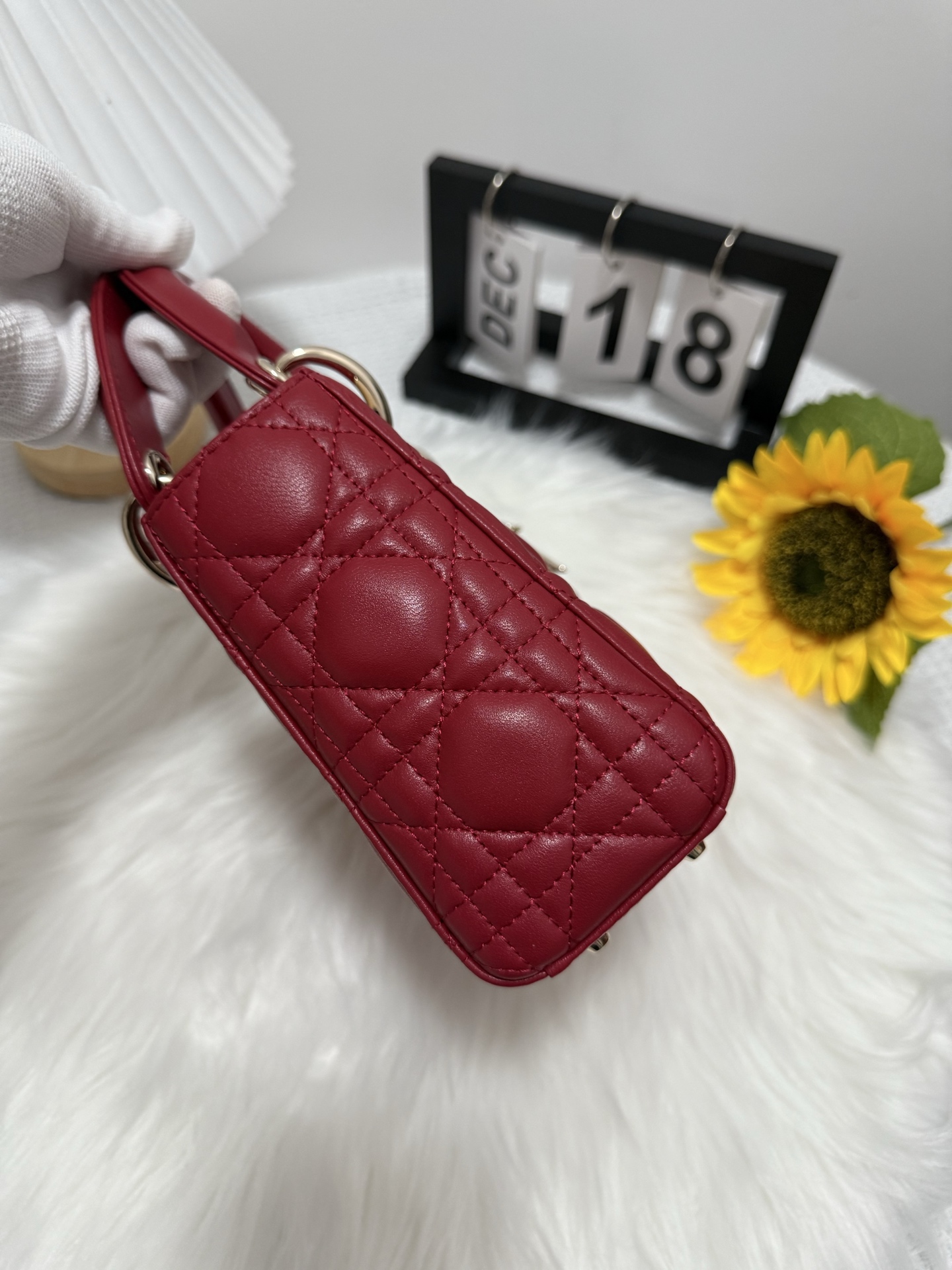 Dior Lady Dior Mini Bag Cherry Red Lambskin with Cannage Stitching 2 i1747589348936 8955 0 1