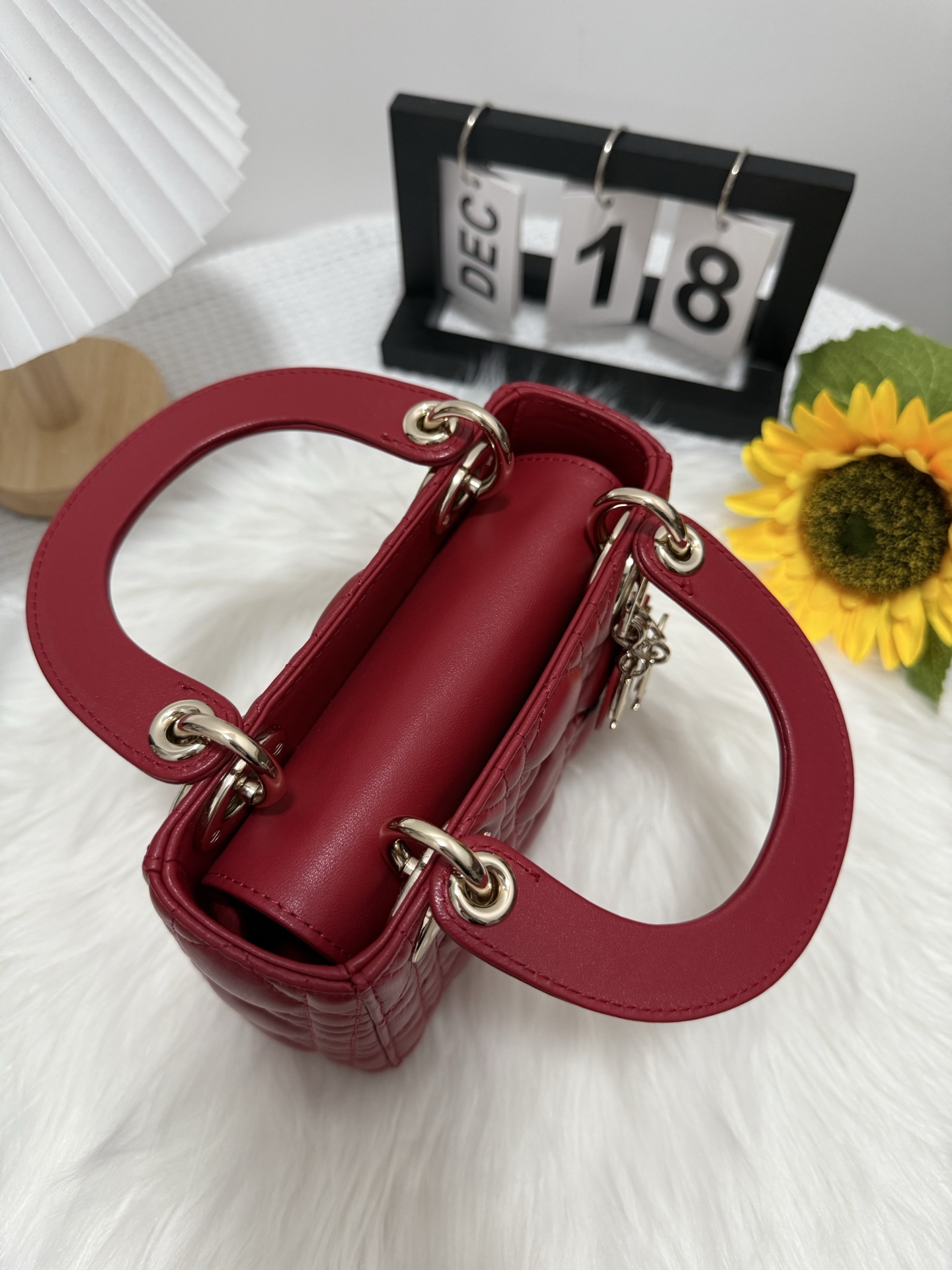 Dior Lady Dior Mini Bag Cherry Red Lambskin with Cannage Stitching 5 i1747589349787 4097 0 4