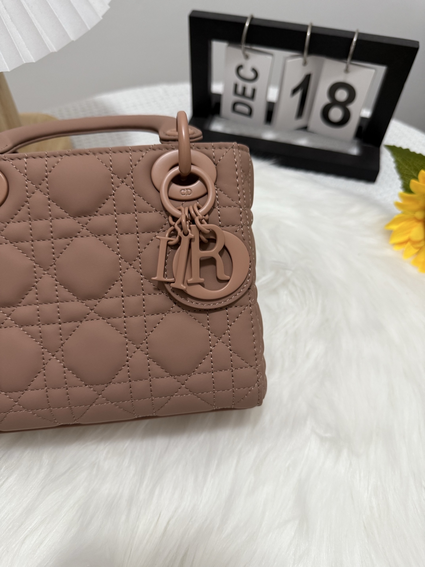 Lady Dior Mini Bag Quilted Cannage Top Handle Crossbody Bag-Dusty Pink 8 i1747652588920 4142 0 6