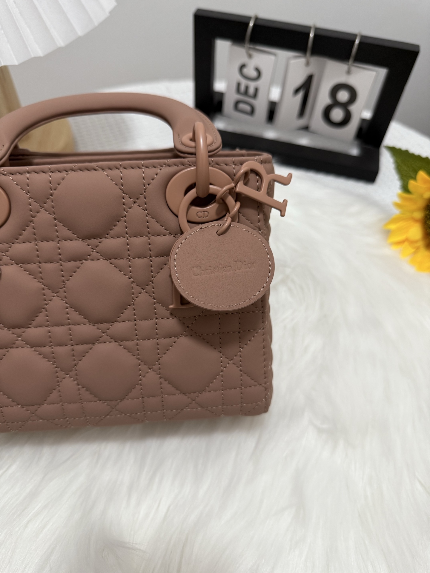 Lady Dior Mini Bag Quilted Cannage Top Handle Crossbody Bag-Dusty Pink 9 i1747652588988 8371 0 7