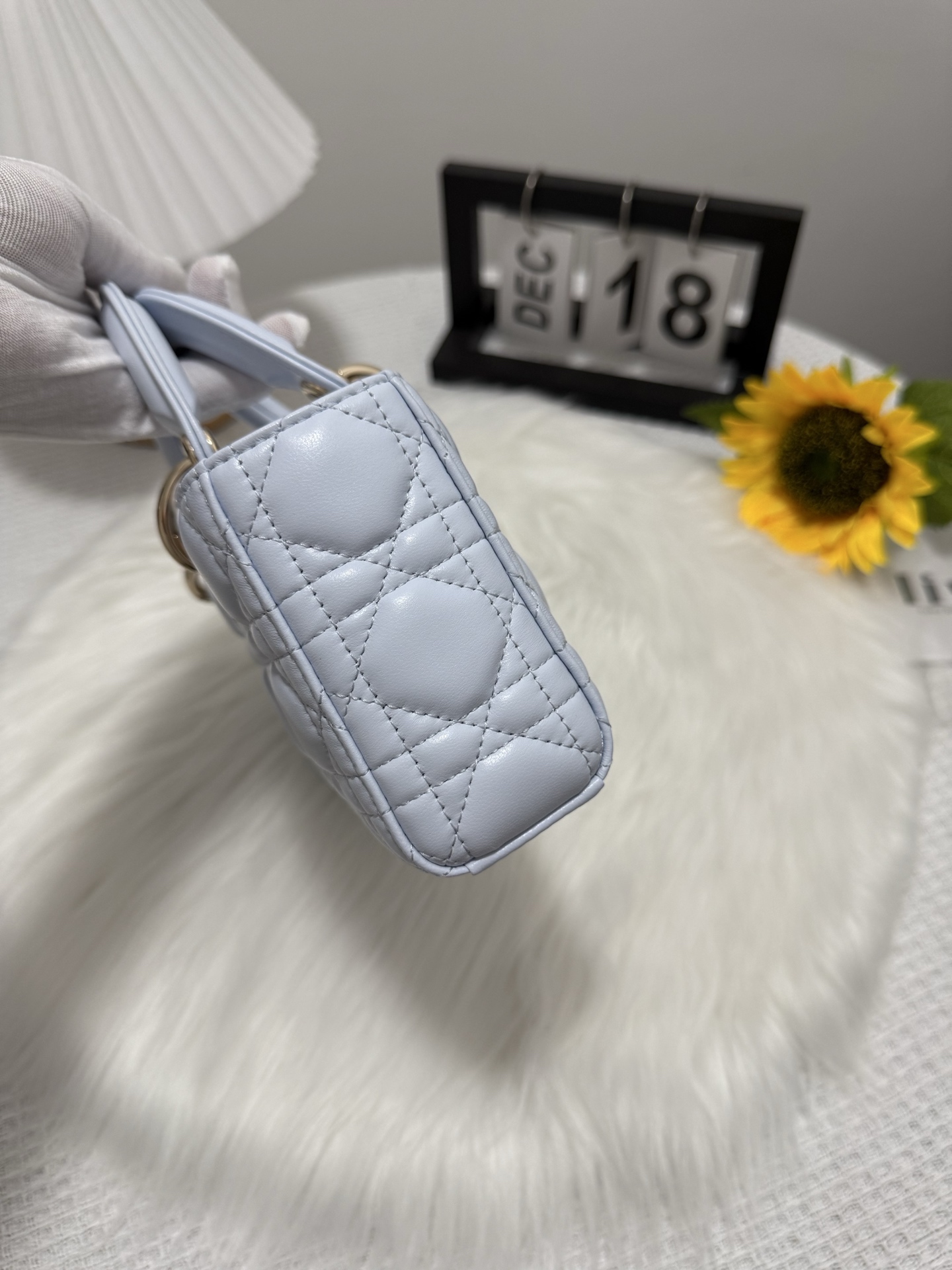 D-Joy Small Bag, Icy Blue Lambskin, Iconic Cannage Stitching 2 i1747652859882 7153 0 1