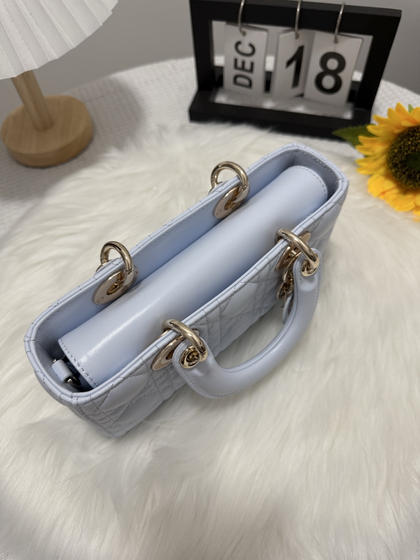 D-Joy Small Bag, Icy Blue Lambskin, Iconic Cannage Stitching 5 i1747652861120 5343 0 4