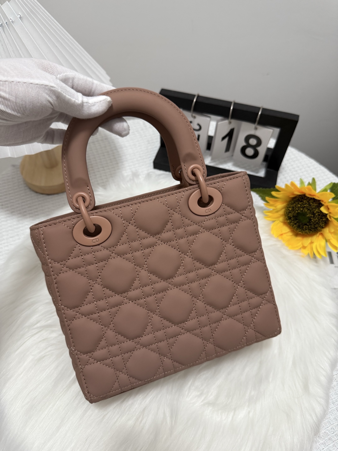 Lady Dior Bag, Bean Paste Pink Lambskin, Matte Finish, Iconic Design 4 i1747653028050 3549 0 2