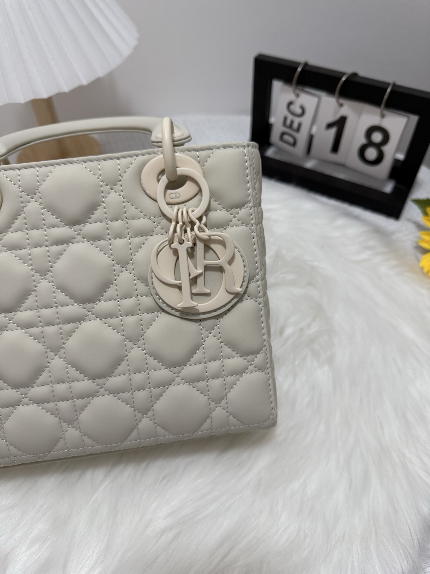 Lady Dior Mini Bag - White Lambskin with Cannage Stitching 8 i1748151688584 5187 0 6