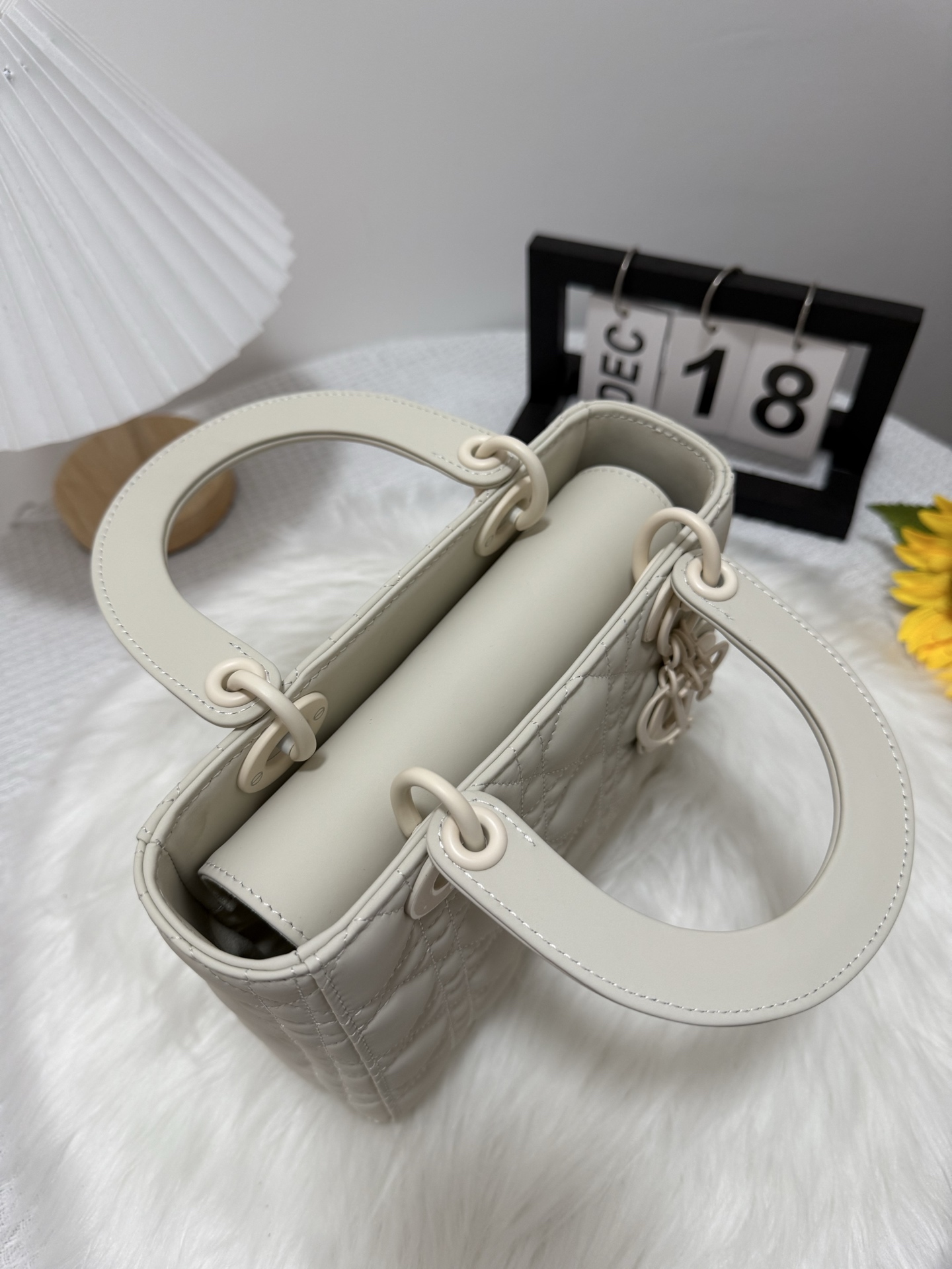 Lady Dior Mini Bag - White Lambskin with Cannage Stitching 6 i1748151688586 8619 0 4