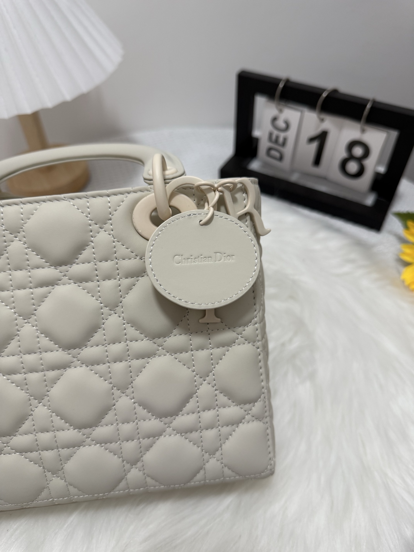 Lady Dior Mini Bag - White Lambskin with Cannage Stitching 9 i1748151688615 2727 0 7