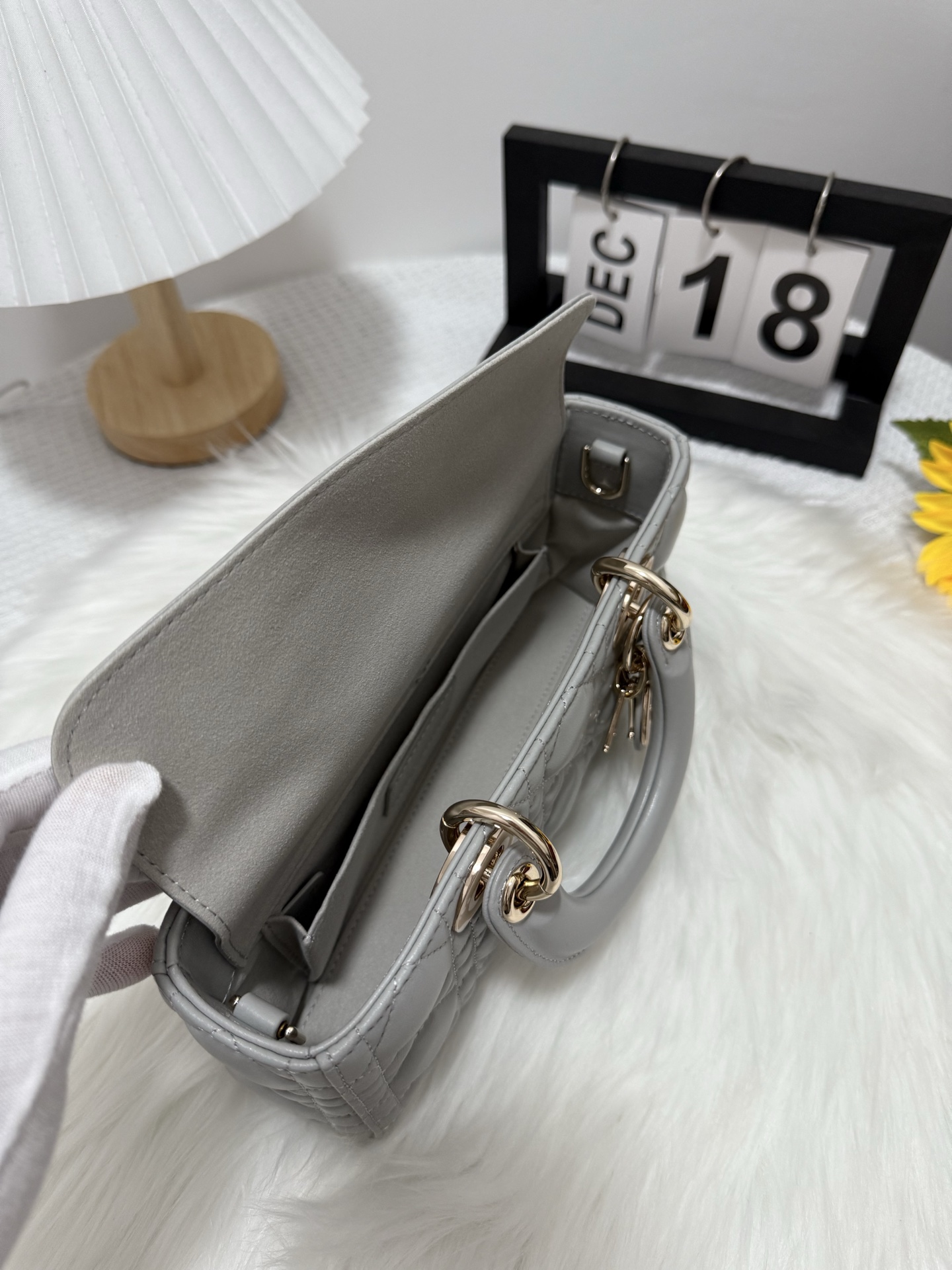 Dior D-Joy Bag - Cloud Grey,Lambskin,Small Size 22cm - Limited Edition 7 i1748162211155 6146 0 5