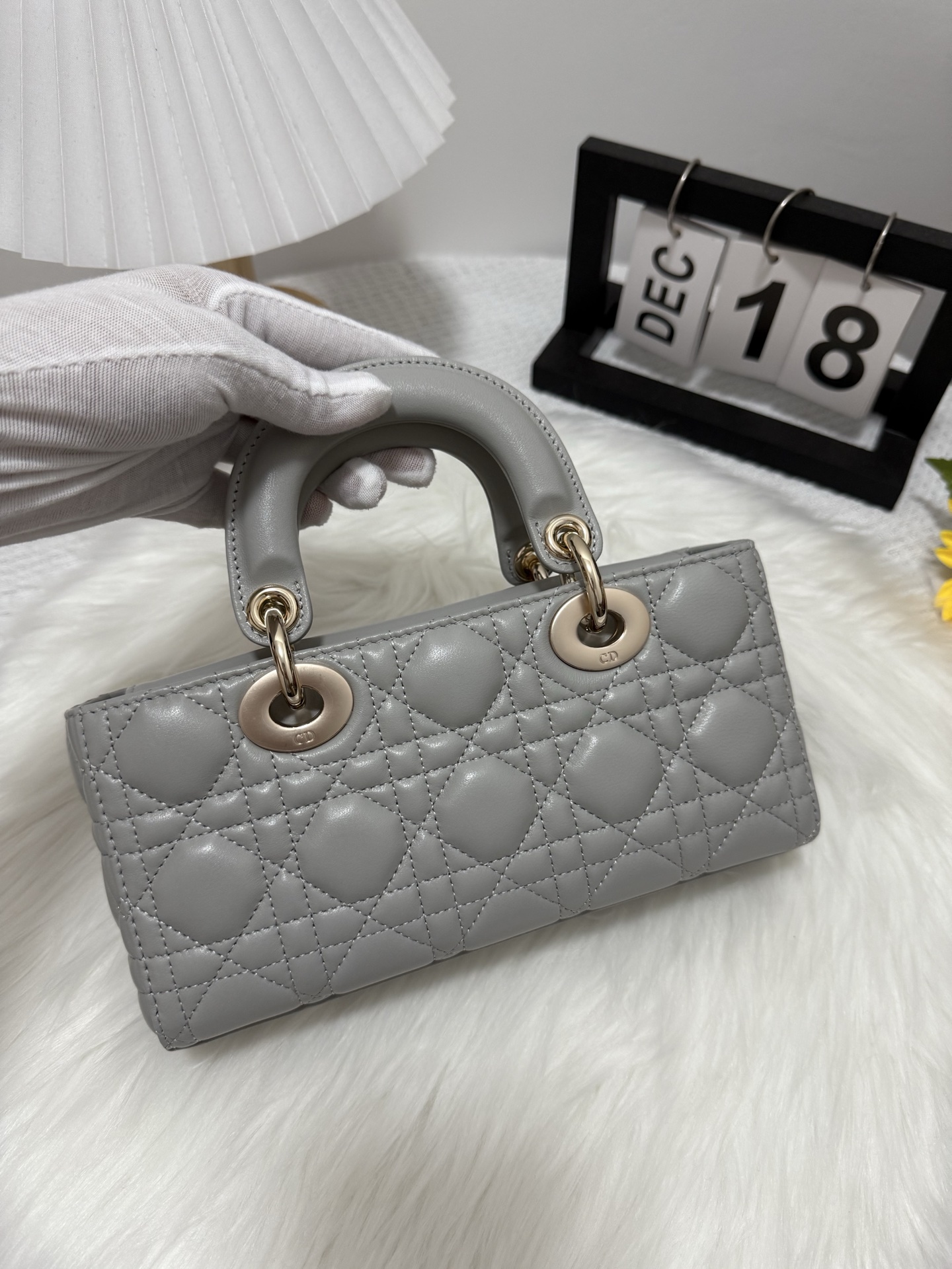 Dior D-Joy Bag - Cloud Grey,Lambskin,Small Size 22cm - Limited Edition 4 i1748162211293 6990 0 2