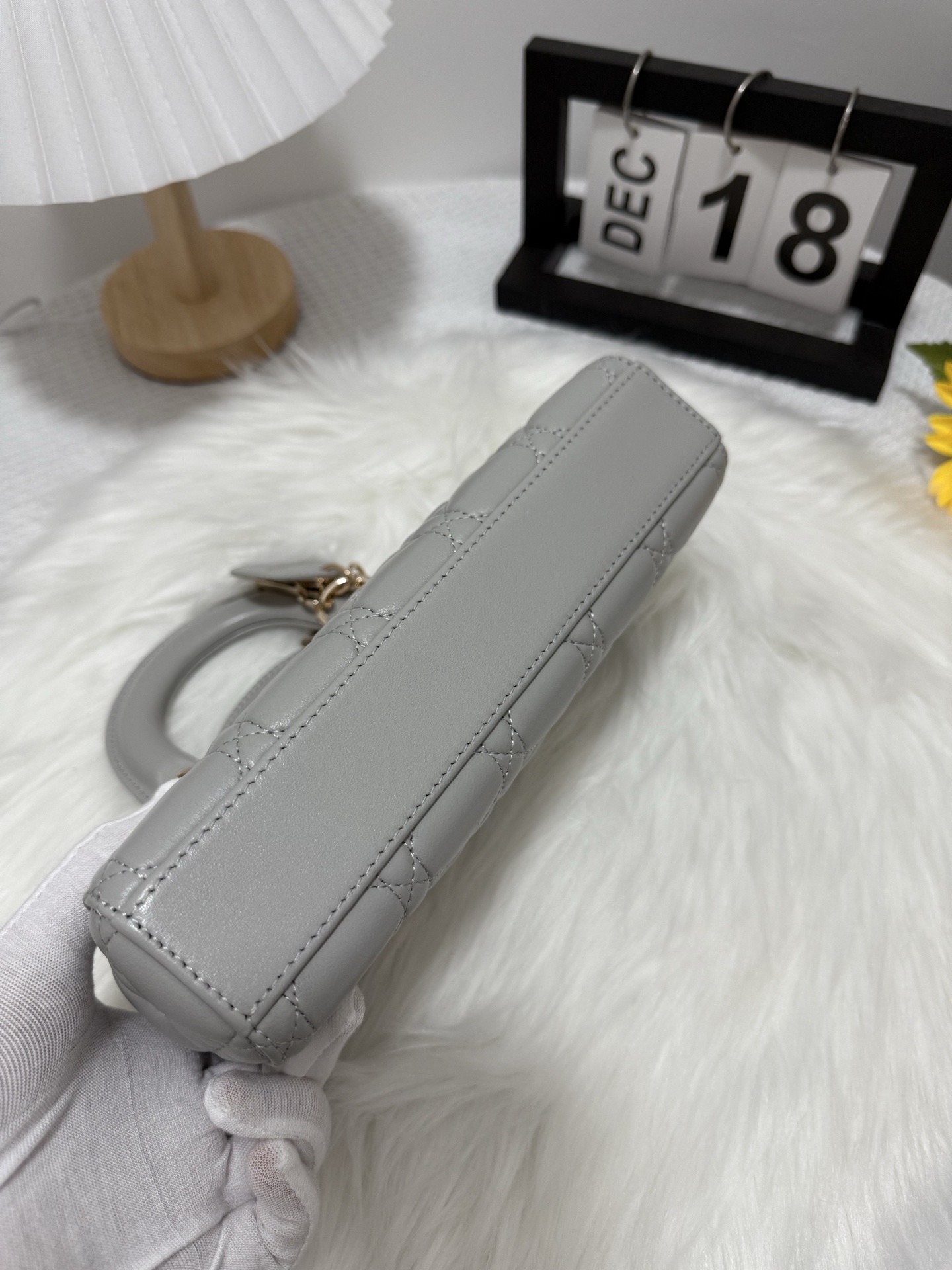 Dior D-Joy Bag - Cloud Grey,Lambskin,Small Size 22cm - Limited Edition 5 i1748162211297 2341 0 3