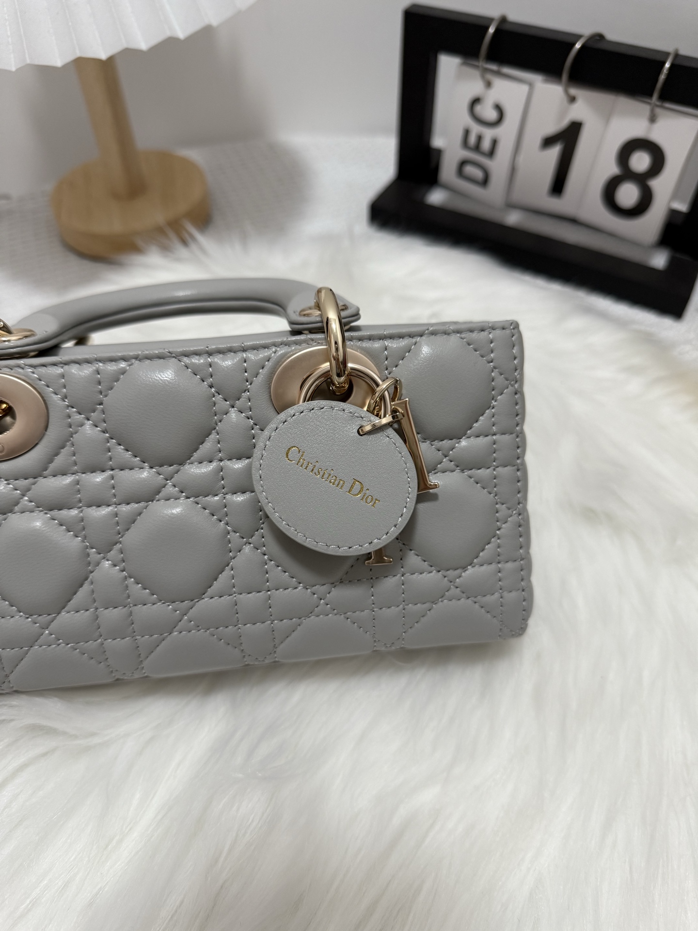Dior D-Joy Bag - Cloud Grey,Lambskin,Small Size 22cm - Limited Edition 9 i1748162212480 4420 0 7