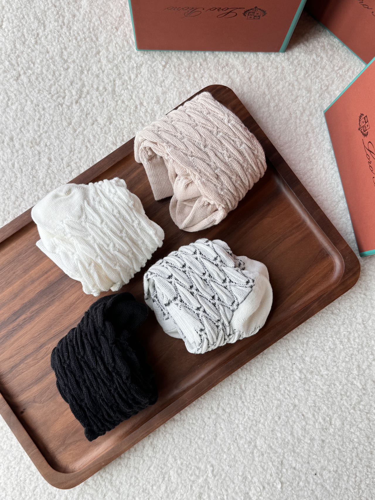 Featuring an intricate patterned knit, these socks demonstrate - Comprehensive 7
