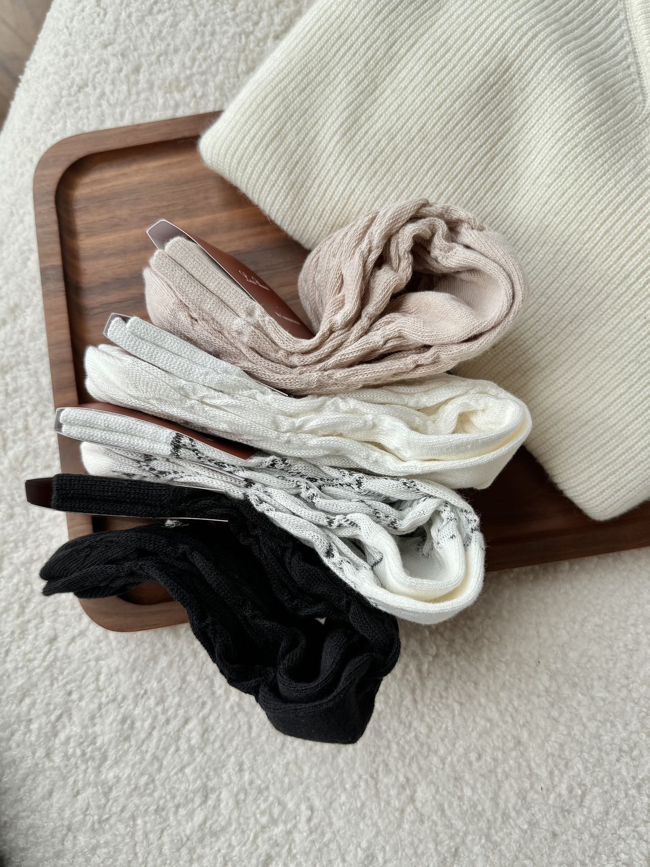 Featuring an intricate patterned knit, these socks demonstrate - Comprehensive 8