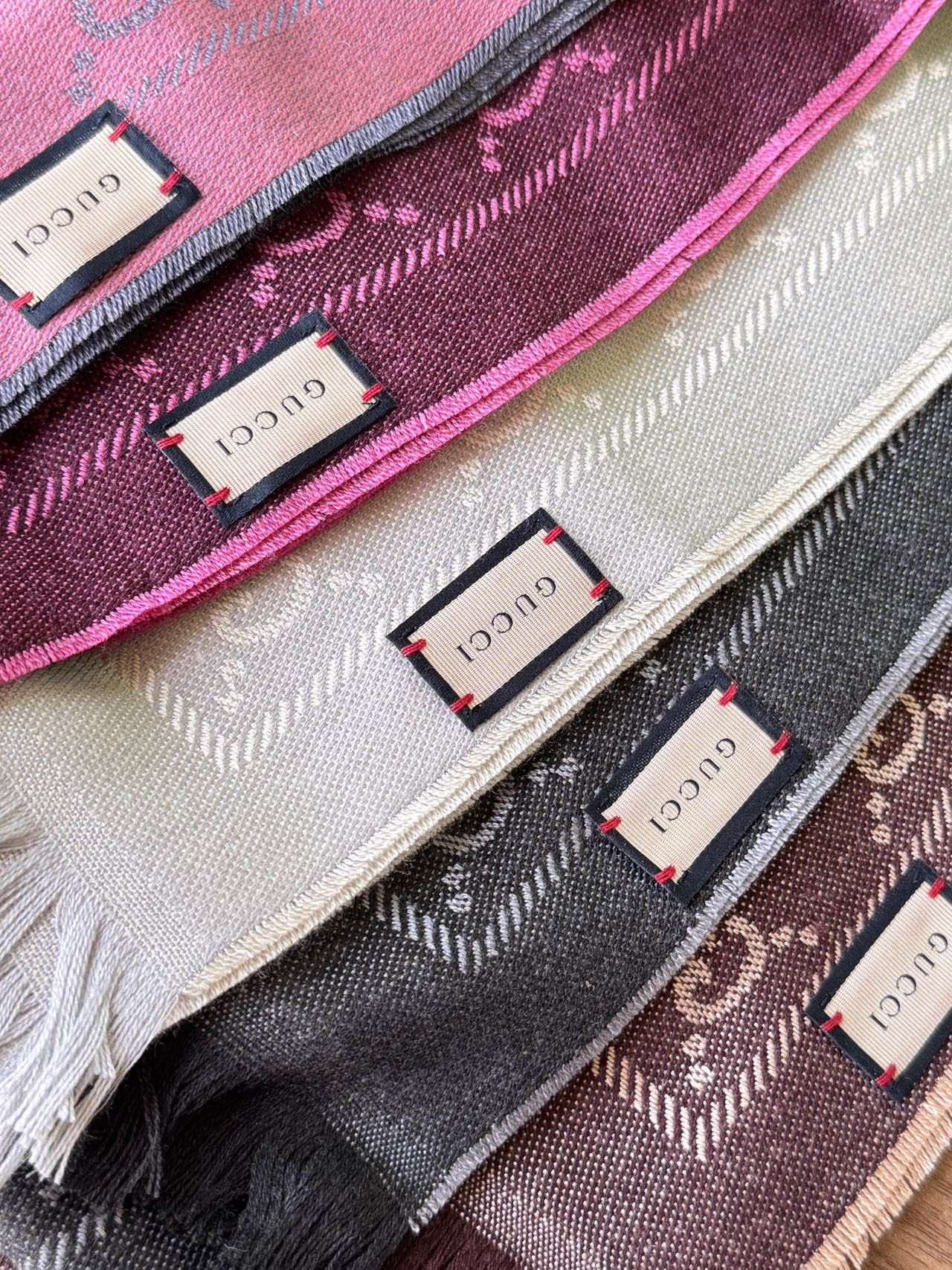 古驰 Gucci 传世高定桑蚕丝丝巾围巾 #38264BAA 5