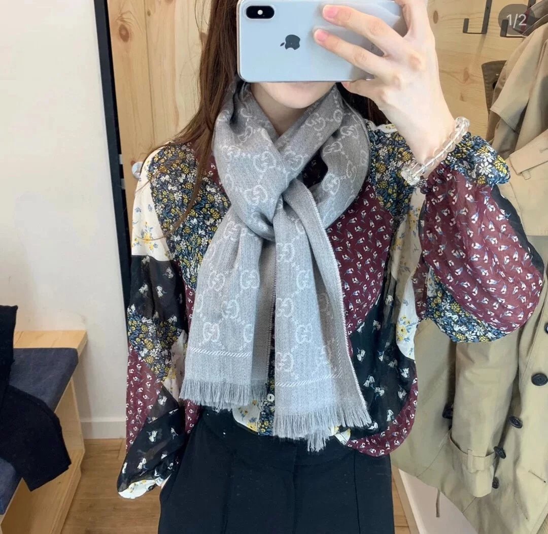 Gucci Classic Wool Jacquard Long Scarf - Comprehensive 6