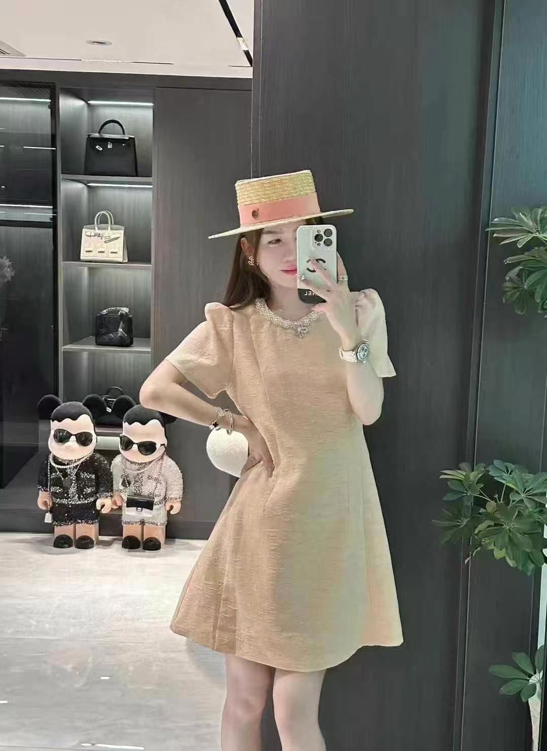 Elegant French Style Pearl Collar Dress - Chic and Sophisticated 3 i1746443167347 3002 0 3