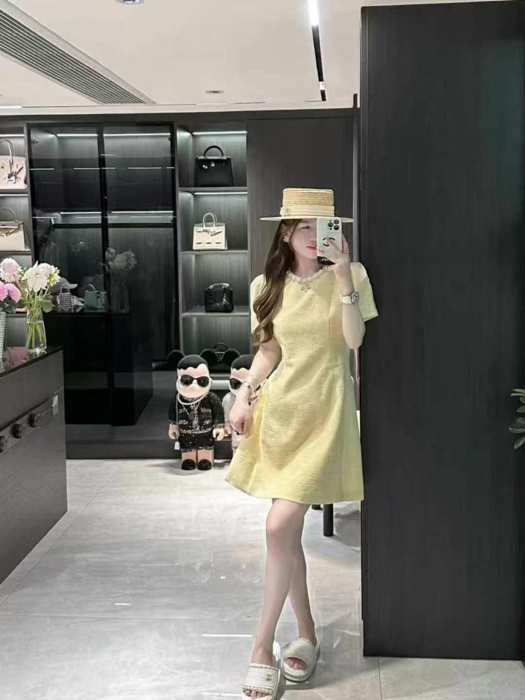 Elegant French Style Pearl Collar Dress - Chic and Sophisticated 1 i1746443168852 4781 0 1