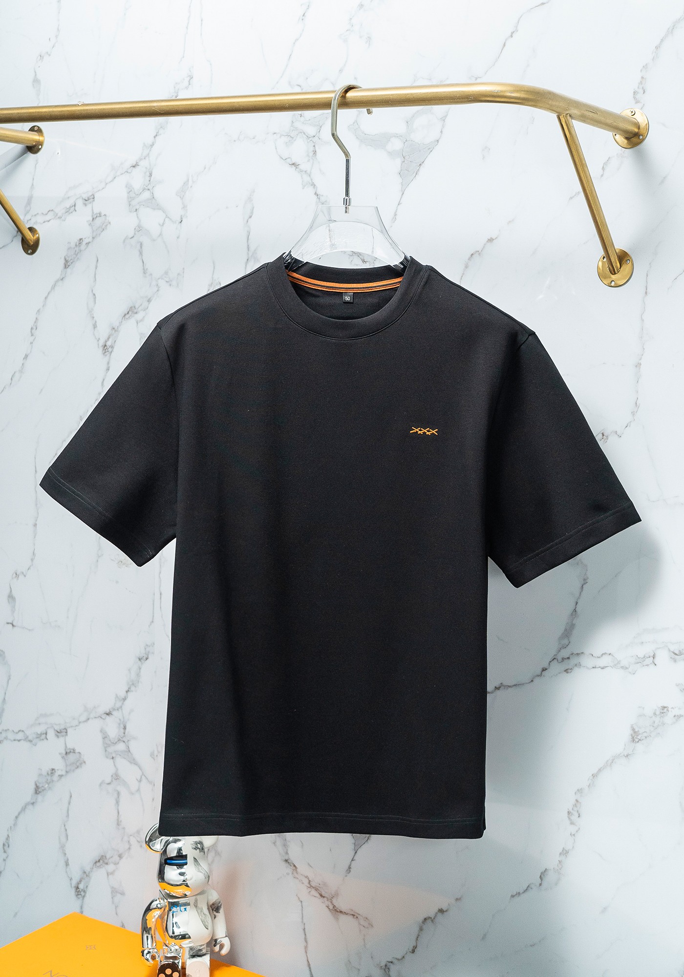 NO:116144,Zz*a Zz*a 2025 spring clothing new round neck, the most practical round neck short-sleeved T-shirt. The exclusive fixed-woven fabric 