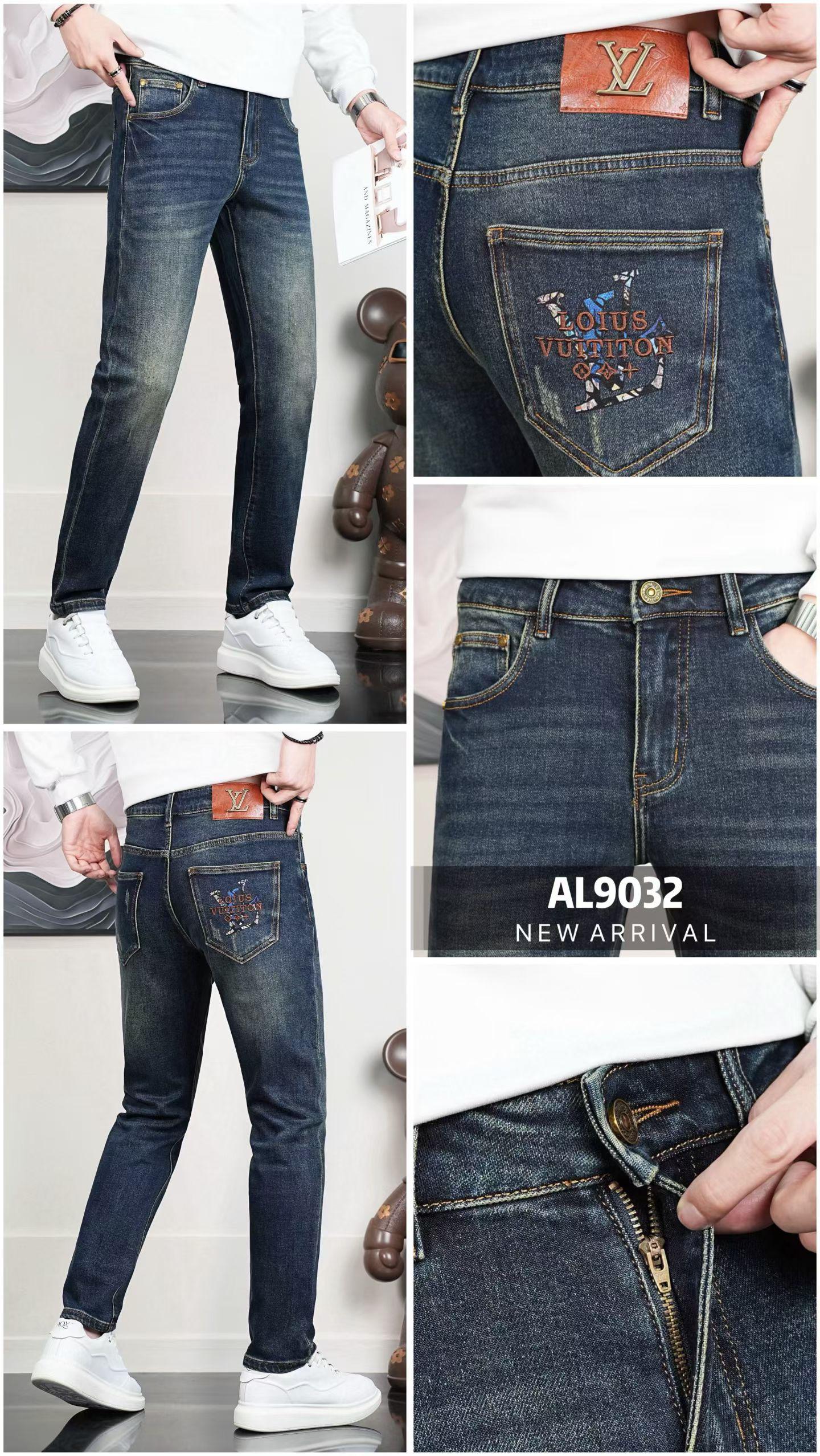 NO:598591,LV autumn men's jeans original factory original fabric original wash water!  Imported original washed elastic fabric, complicated handicraft superposition, any washing process will turn into a completely different color effect if you stay for a few seconds longer, so it is more precious, especially durable and taste-resistant... Use the best elastic texture of tannin, genuine leather labels, high-end metal accessories... to create a unique and original jeans style!  Original hardware accessories, super correct fit, comfortable and breathable, extremely high grade, counter quality, handsome upper body. Size 29-38, Louis Vuitton, Jeans, Alexander Wang19860909LV 秋季男士牛仔裤原厂原布原洗水！进口原版水洗弹力面料,复杂的手工艺叠加,任何一个洗水环节多停留几秒都会变成完全不一样的颜色效果,所以越加珍贵,特别持久、耐味…… 选用上乘的丹宁弹力质感,真皮皮牌、高定的金属辅料……打造出独特及原创的牛仔裤款型！原版五金辅料,版型超正,舒适透气,档次极高,专柜品质,上身帅气十足. 码数29-38,,louis vuitton,jeans,alexander wang,Men's clothing