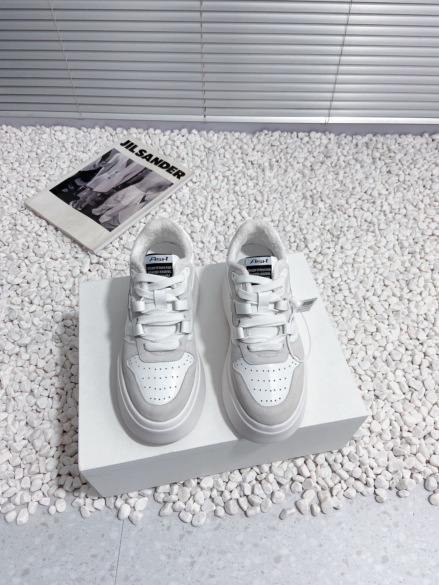 ASH Sustainable Green Sneakers: Latest Panda Shoes with Thick Base and Eco-Friendly Materials