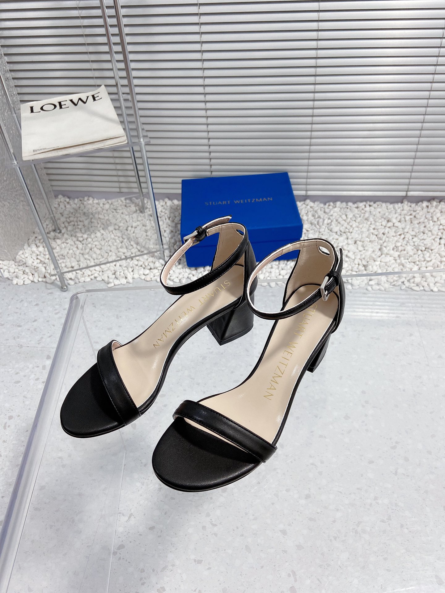 New S.W. Heel Sandals: Sheepskin Shoes with 6.5cm High Heel, Sizes 35-39 - 图片 2