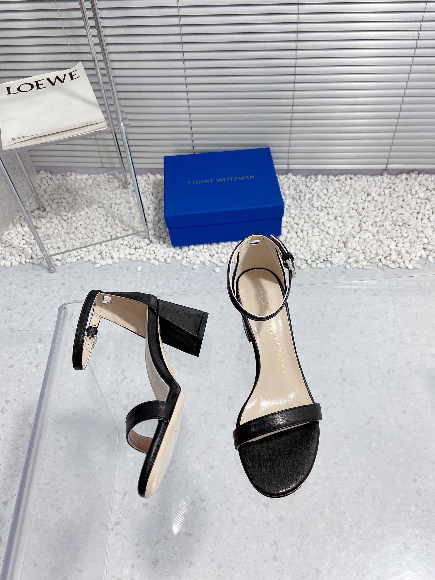 New S.W. Heel Sandals: Sheepskin Shoes with 6.5cm High Heel, Sizes 35-39 - 图片 5
