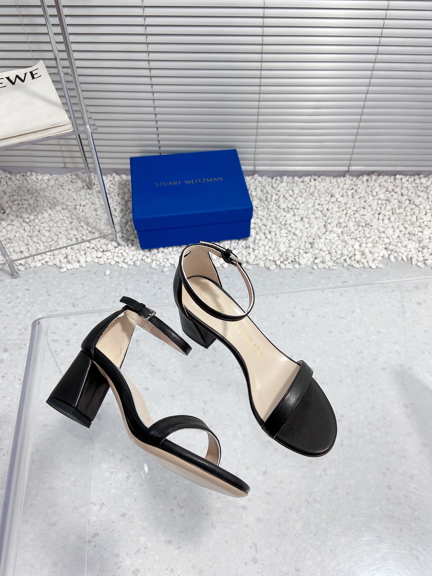 New S.W. Heel Sandals: Sheepskin Shoes with 6.5cm High Heel, Sizes 35-39 - 图片 6