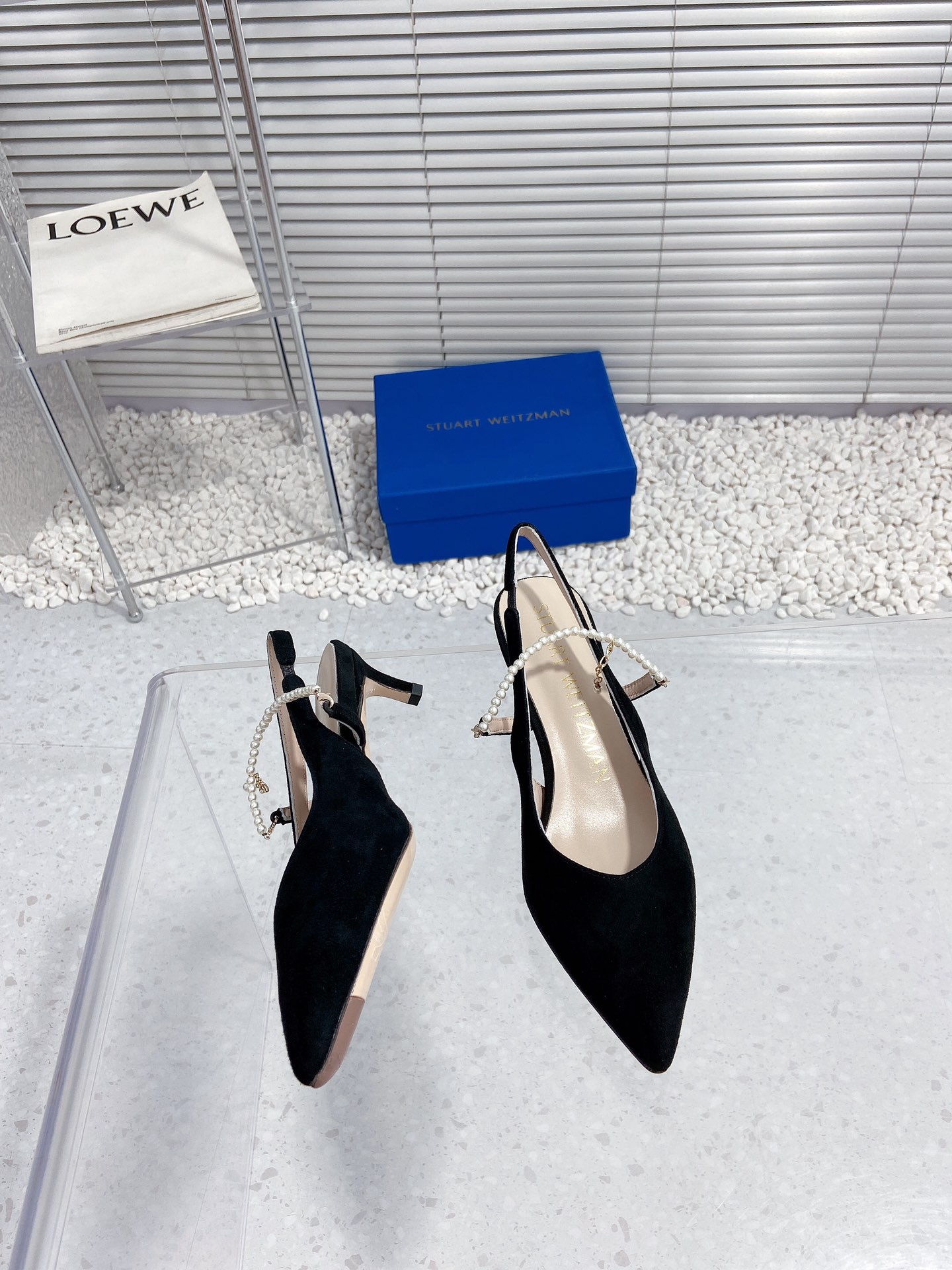 New SW-Head Pearl Chain Back Shoes: Sheepskin, Full Packaging, 35-39 Yards, $675 - 图片 4