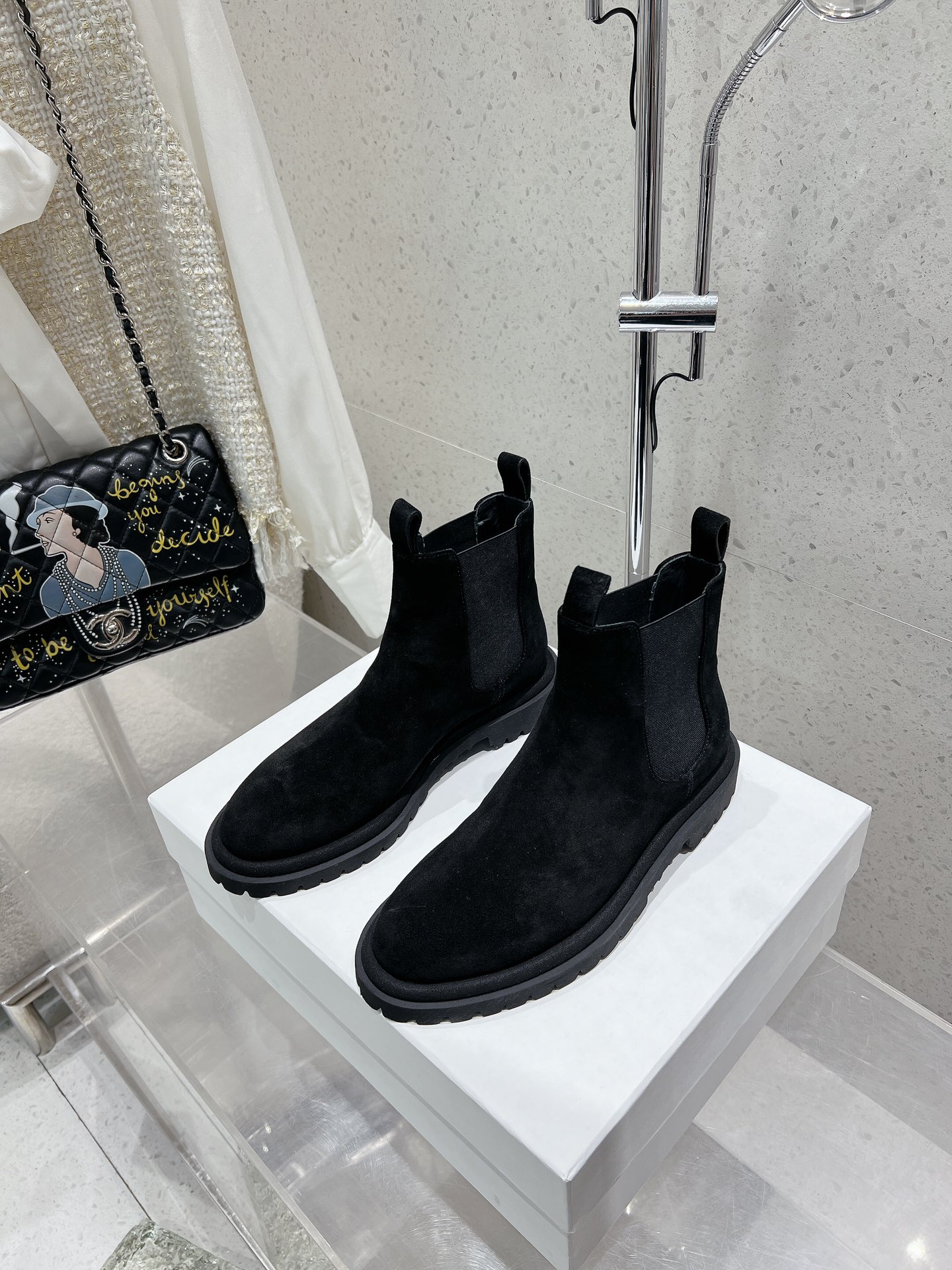 Italian Dynamite: Officine Creative Cowboy Boots with Cowweed Fabric and Rubber-Coated Base